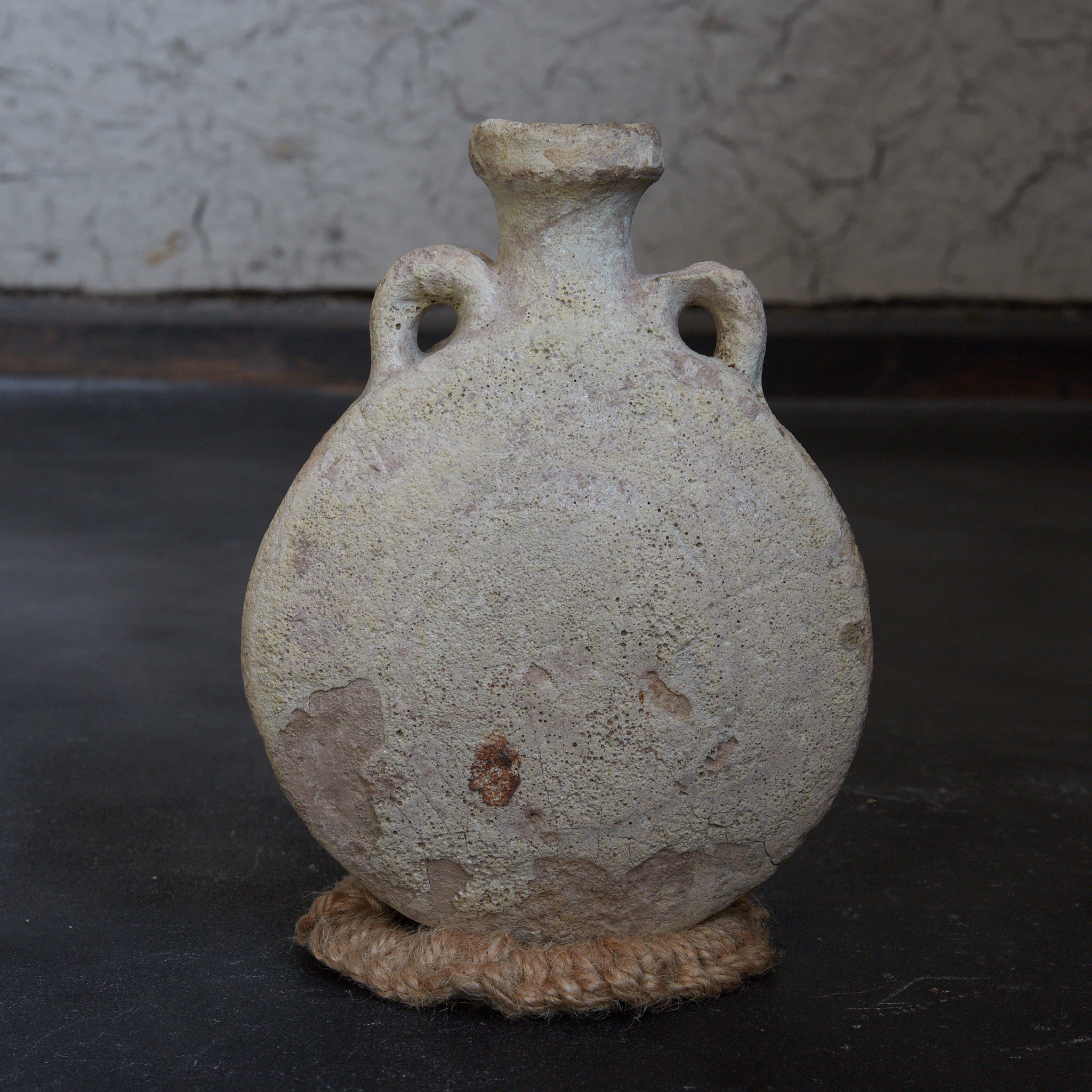 イスラム陶器 双耳扁壺(古代:3–12世紀)
