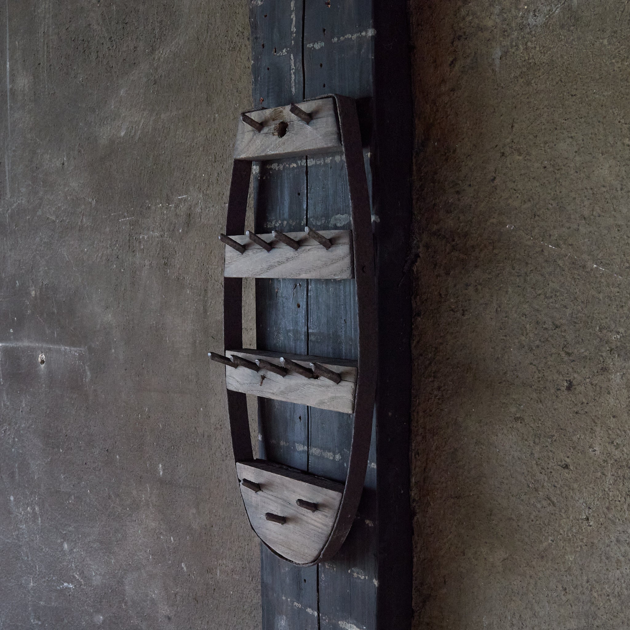 WALL HANGING OF IRON AND OLD WOOD, Taisho Period(1912–1926CE)