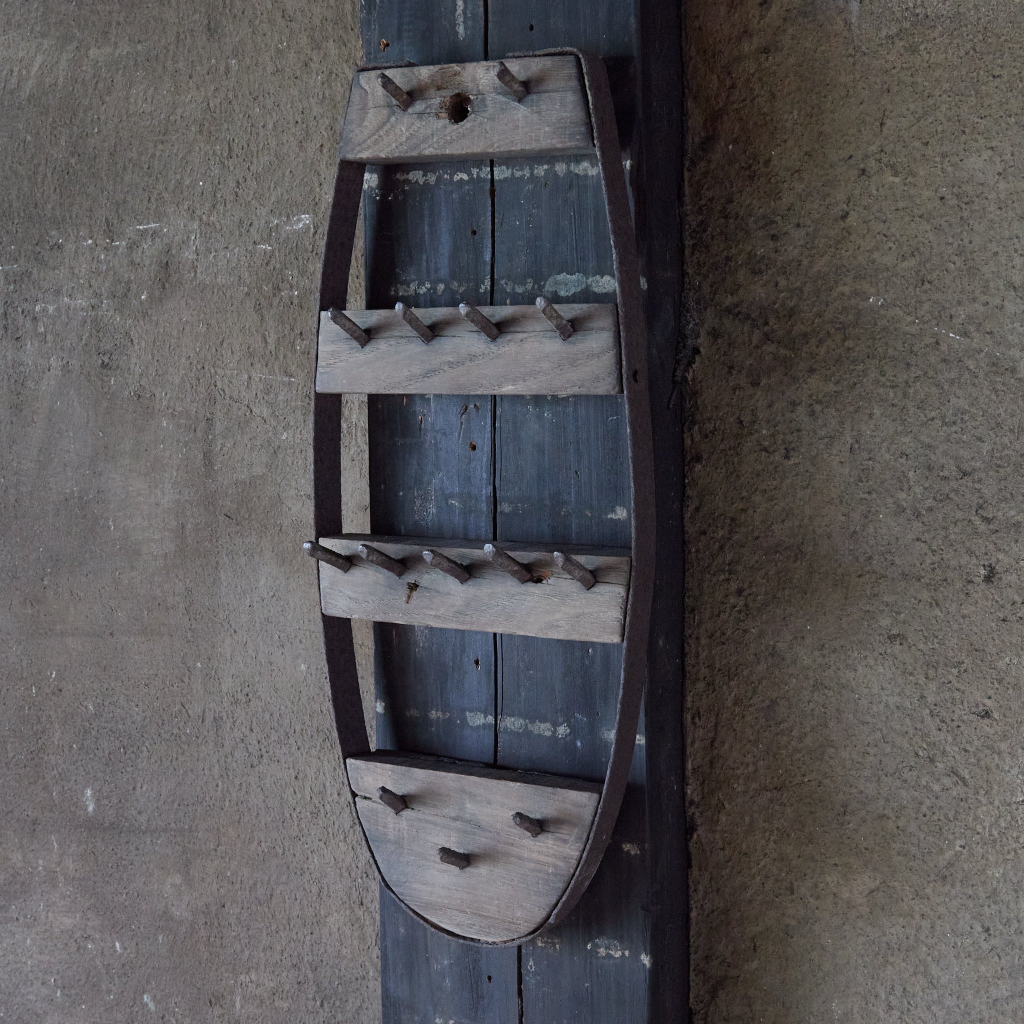 WALL HANGING OF IRON AND OLD WOOD, Taisho Period(1912–1926CE)
