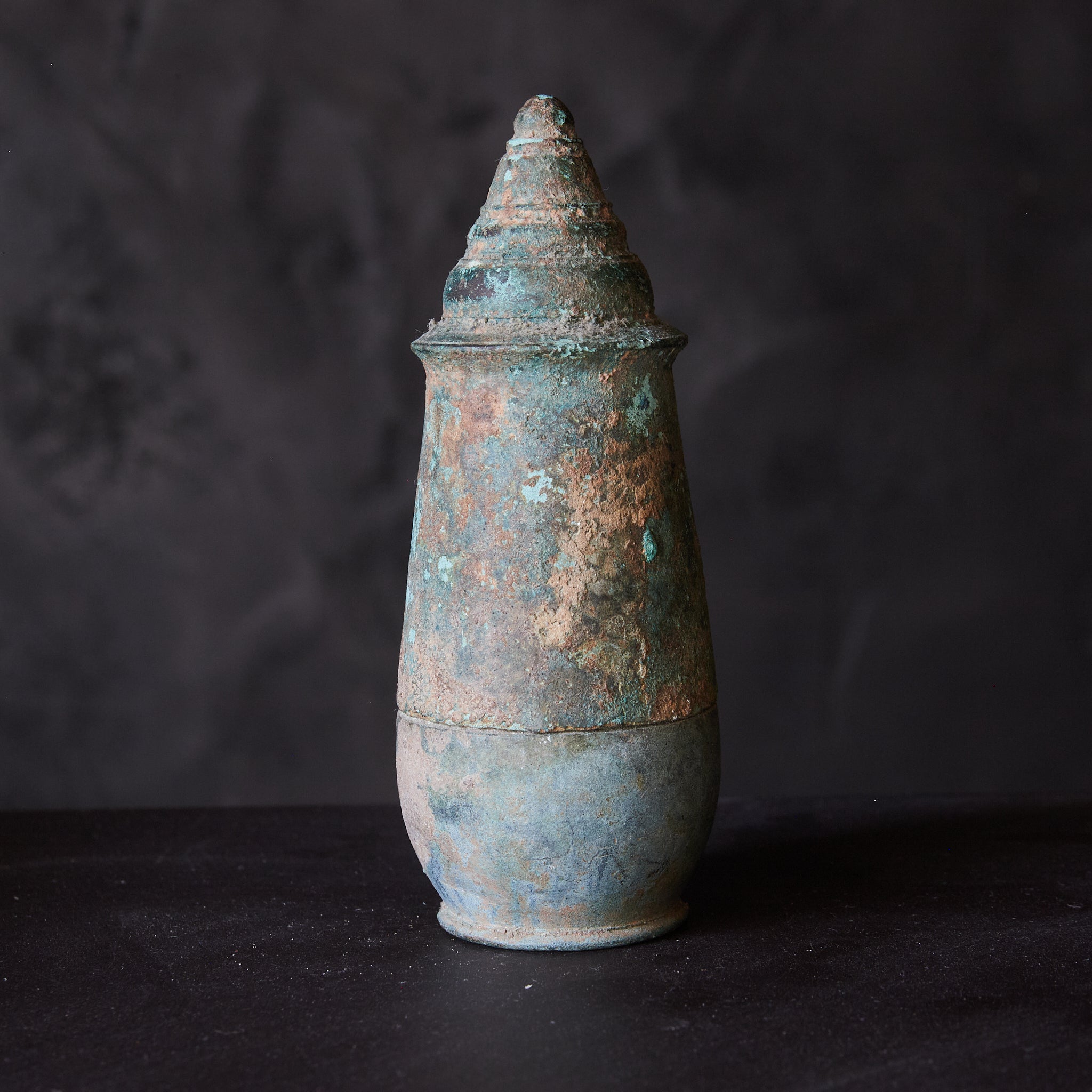 BRONZE SMALL COVERED BOX, Excavated Object, Sukhothai Dynasty, Middle Ages(12th–16th centuries)