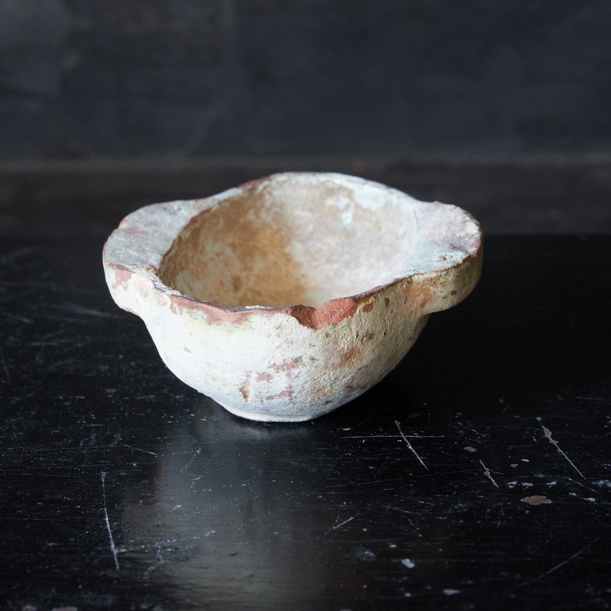 COPA DE OREJAS, Vidriado verde iridiscente, Dinastía Han(206 a. C.–220 d. C.)