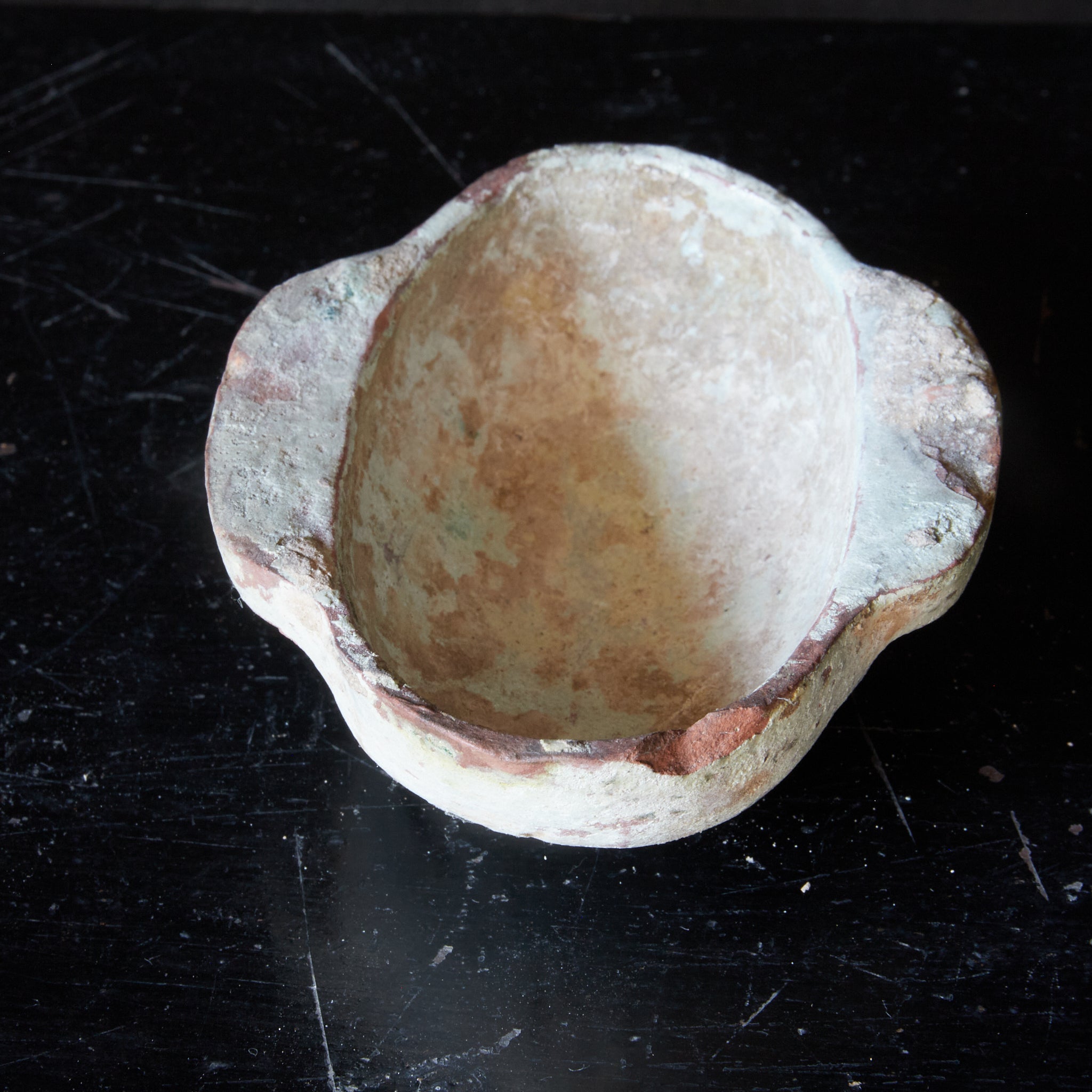 COPA DE OREJAS, Vidriado verde iridiscente, Dinastía Han(206 a. C.–220 d. C.)