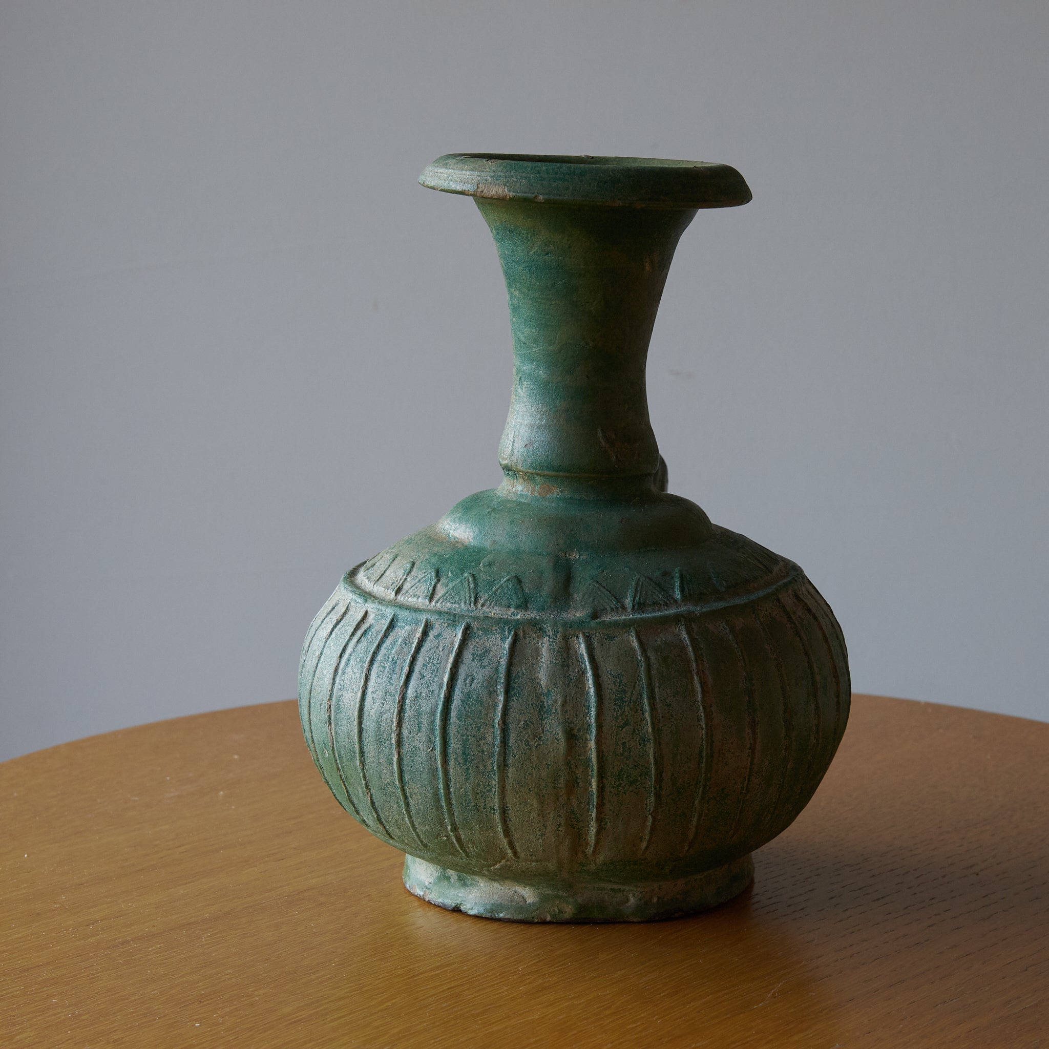 KENDI-KRUG, Grün glasiert, mit holzkiste, Ming-Dynastie(1368–1644 n. Chr.)