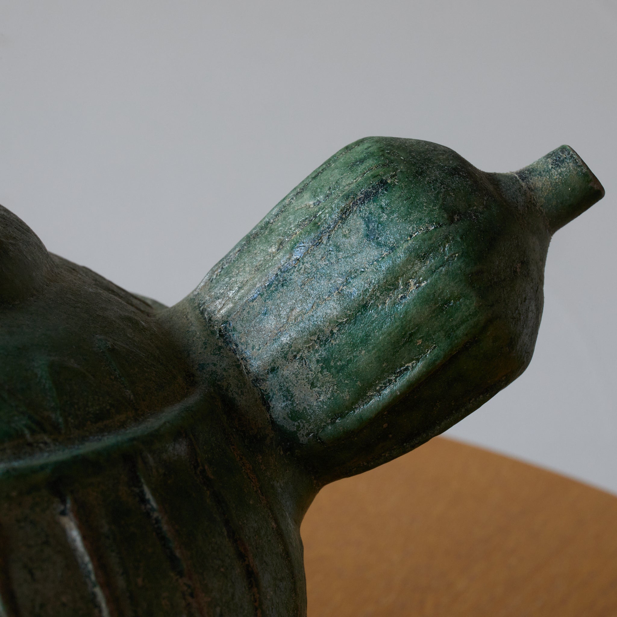 KENDI-KRUG, Grün glasiert, mit holzkiste, Ming-Dynastie(1368–1644 n. Chr.)