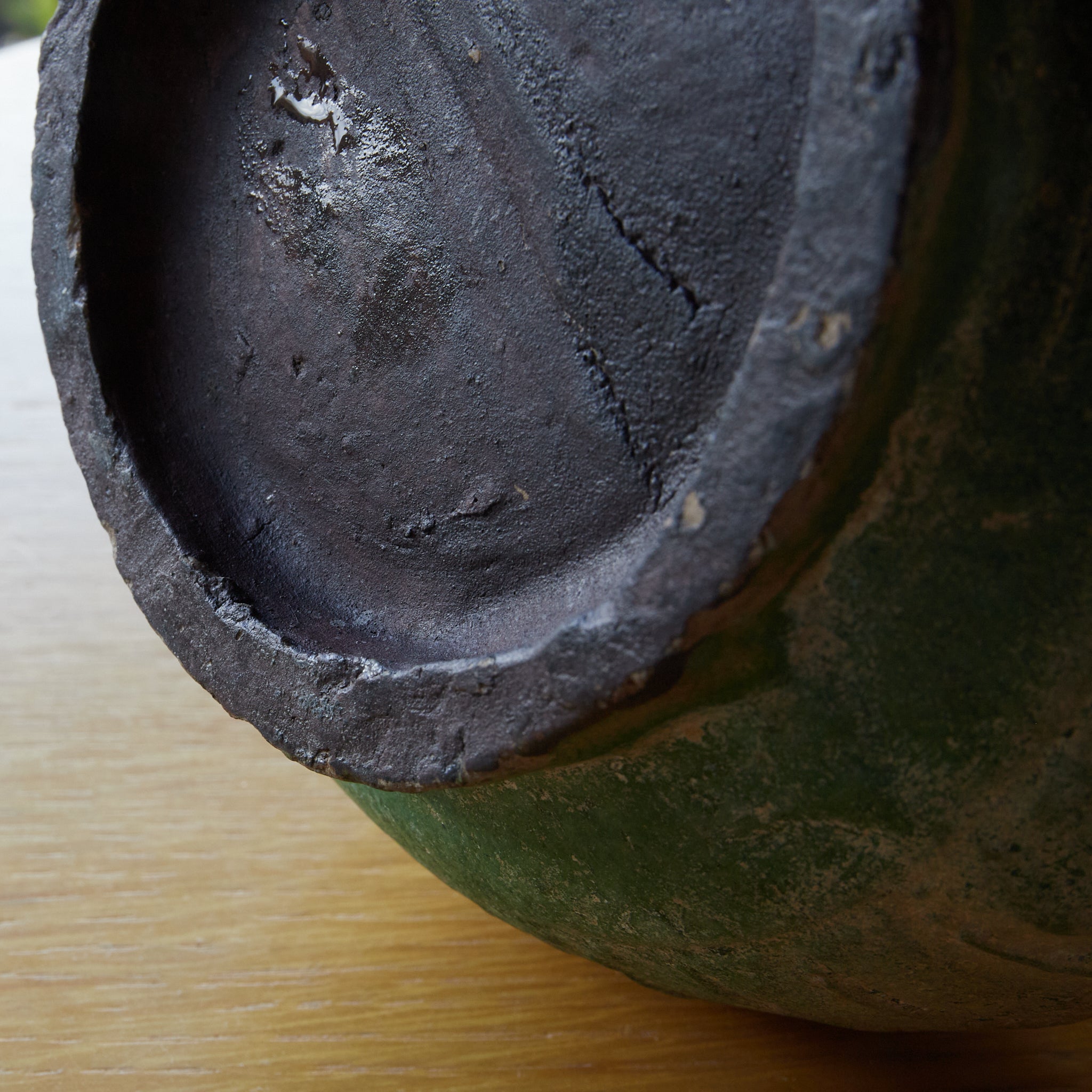 KENDI-KRUG, Grün glasiert, mit holzkiste, Ming-Dynastie(1368–1644 n. Chr.)