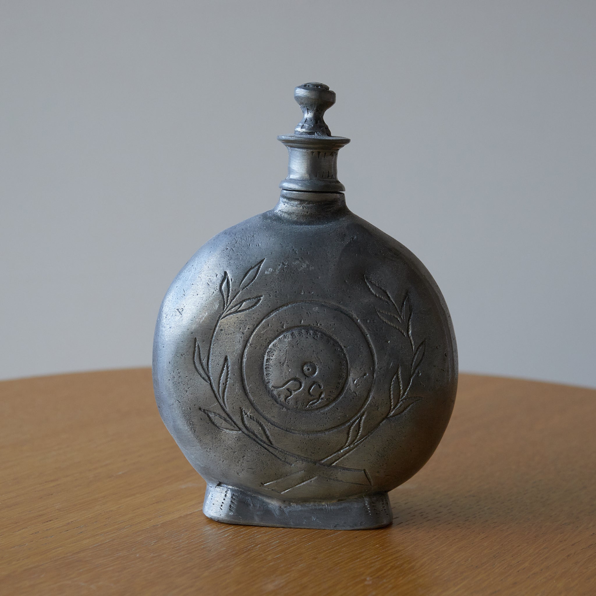 PEWTER FLASK, 19th century, Modern(19th–20th centuries)