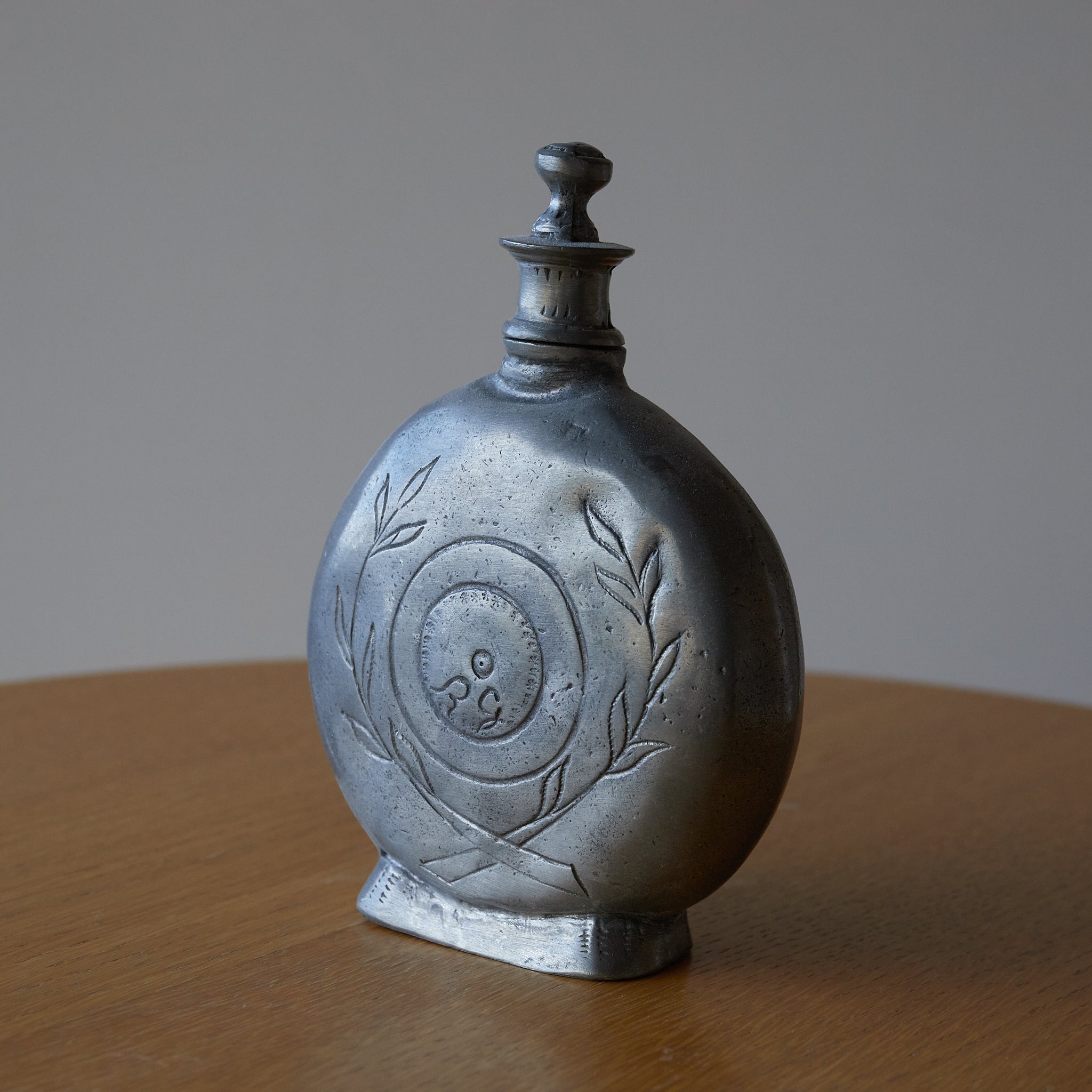 PEWTER FLASK, 19th century, Modern(19th–20th centuries)