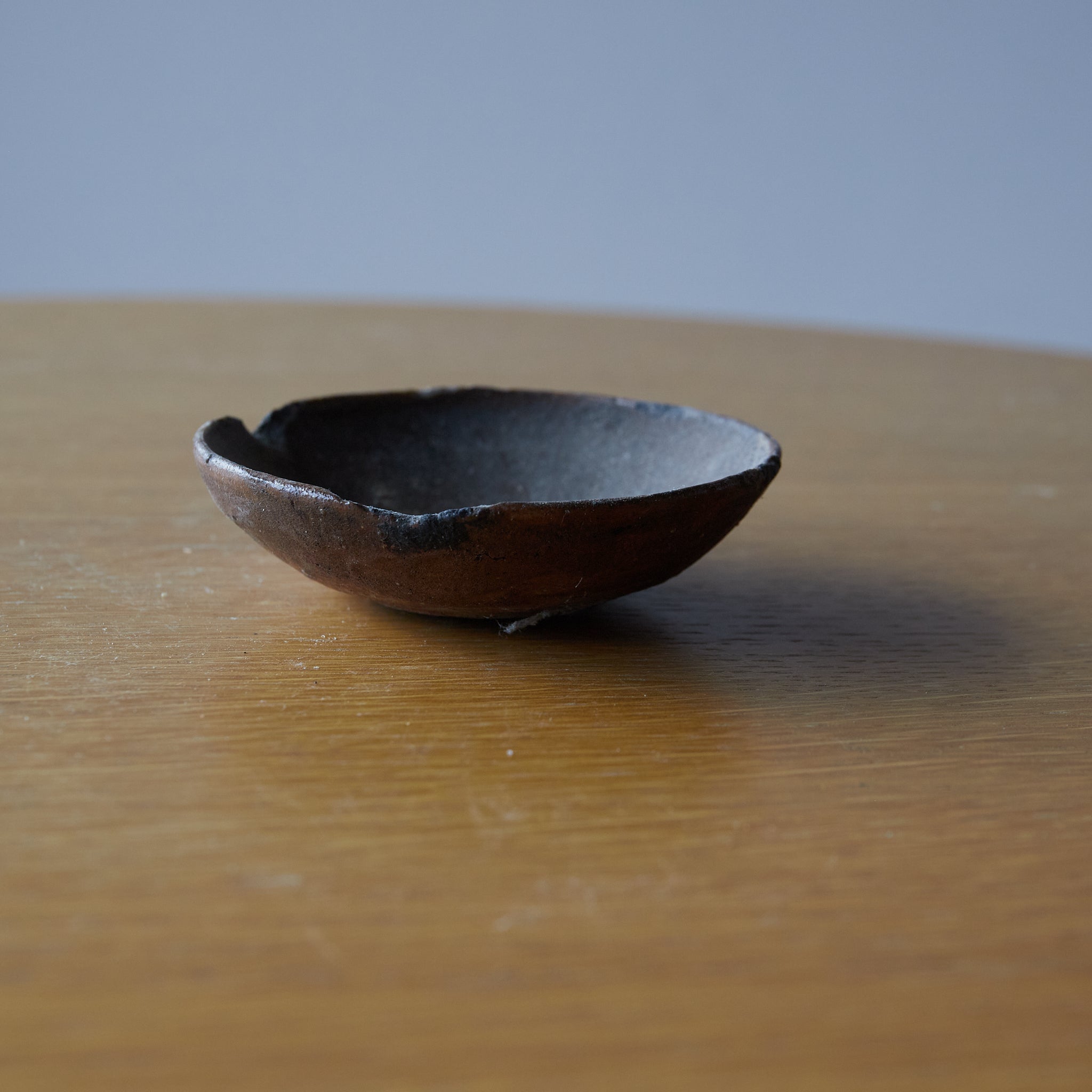 OIL DISH FOR LAMP, Seto, iron-glazed, Edo Period(1603–1867CE)