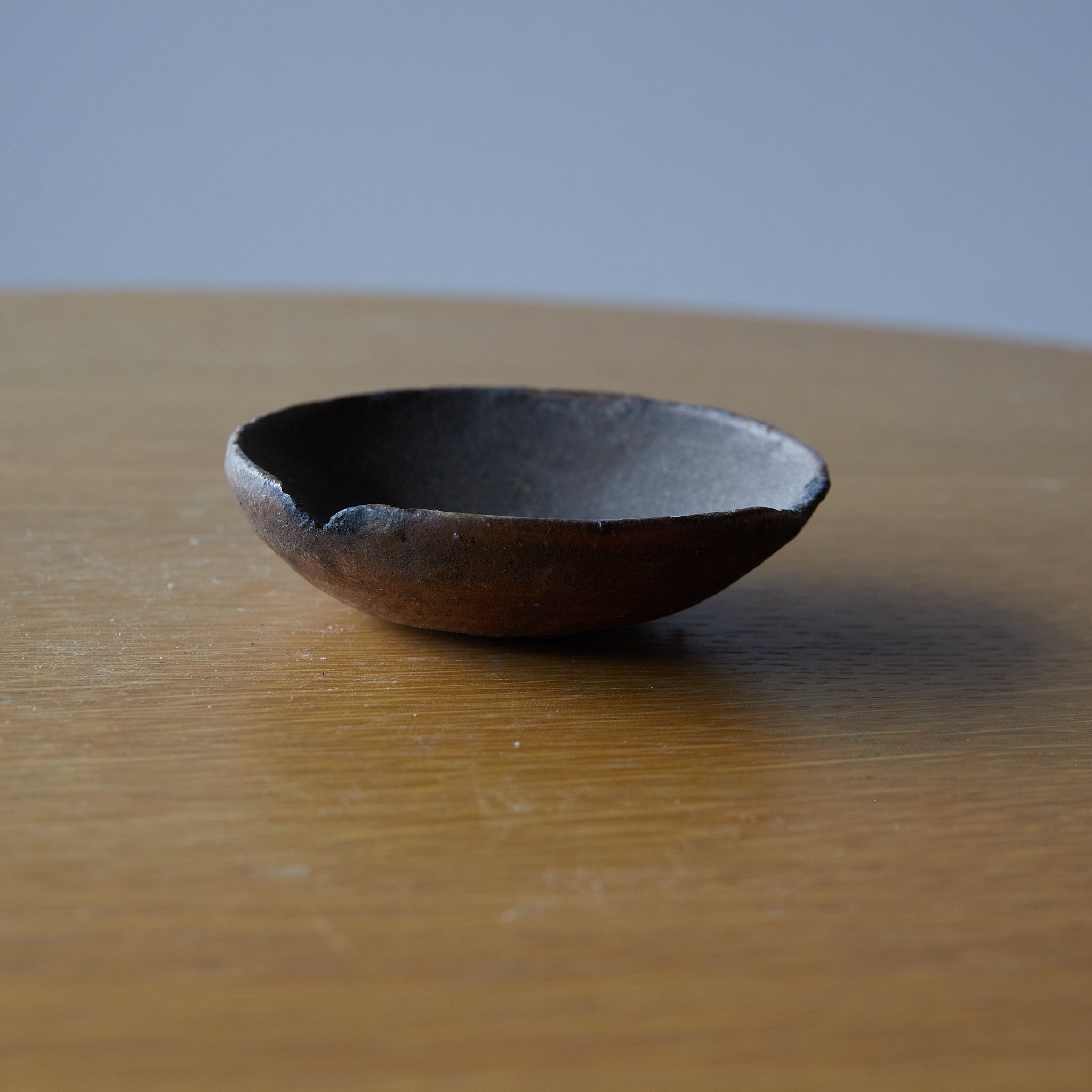 OIL DISH FOR LAMP, Seto, iron-glazed, Edo Period(1603–1867CE)