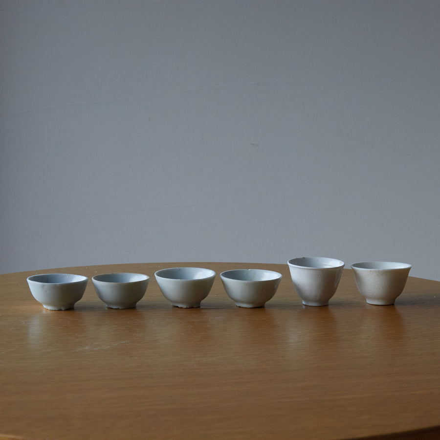 明代 白磁茶杯 6客組(1368–1644 CE)