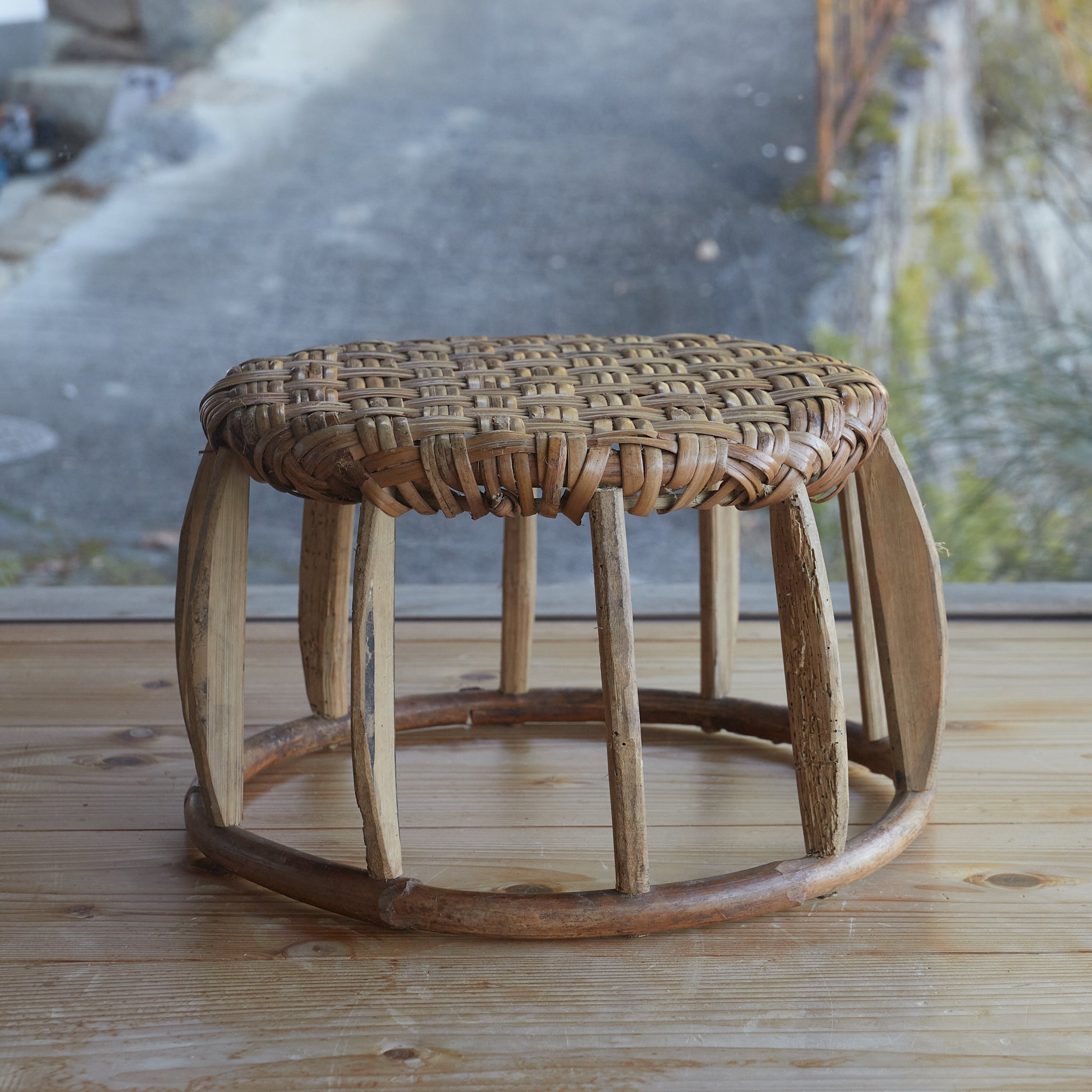 BAMBOO-WOVEN LOW STOOL, Yao, a3, Early Modern Period(16th–19th centuries)