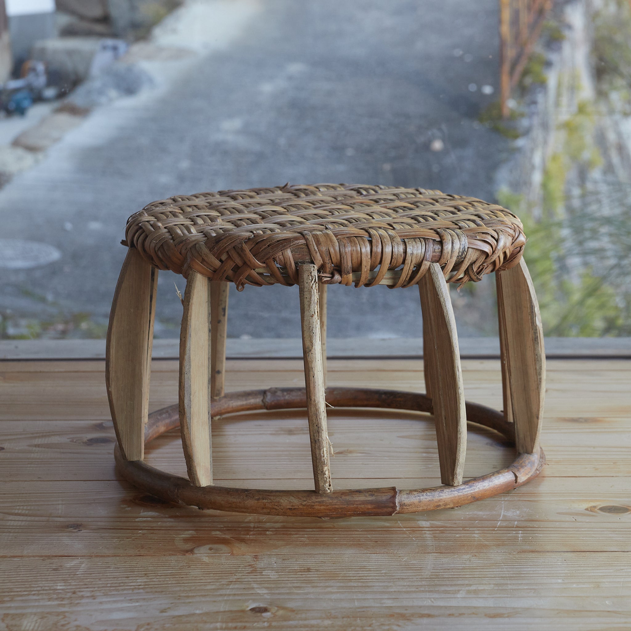 BAMBOO-WOVEN LOW STOOL, Yao, a3, Early Modern Period(16th–19th centuries)