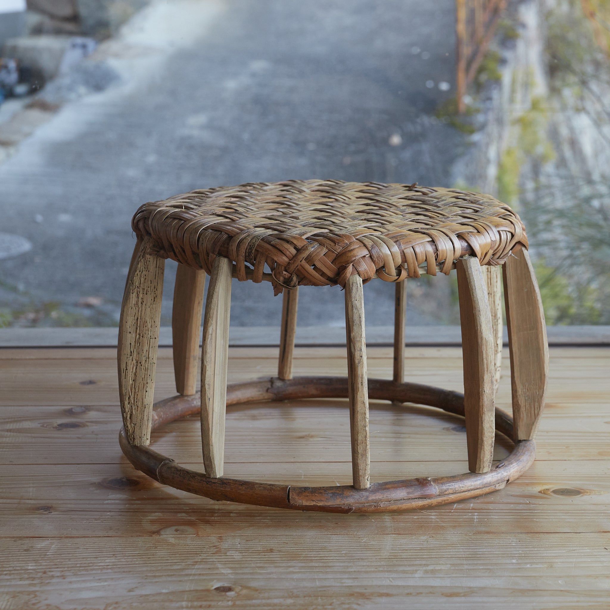 BAMBOO-WOVEN LOW STOOL, Yao, a3, Early Modern Period(16th–19th centuries)