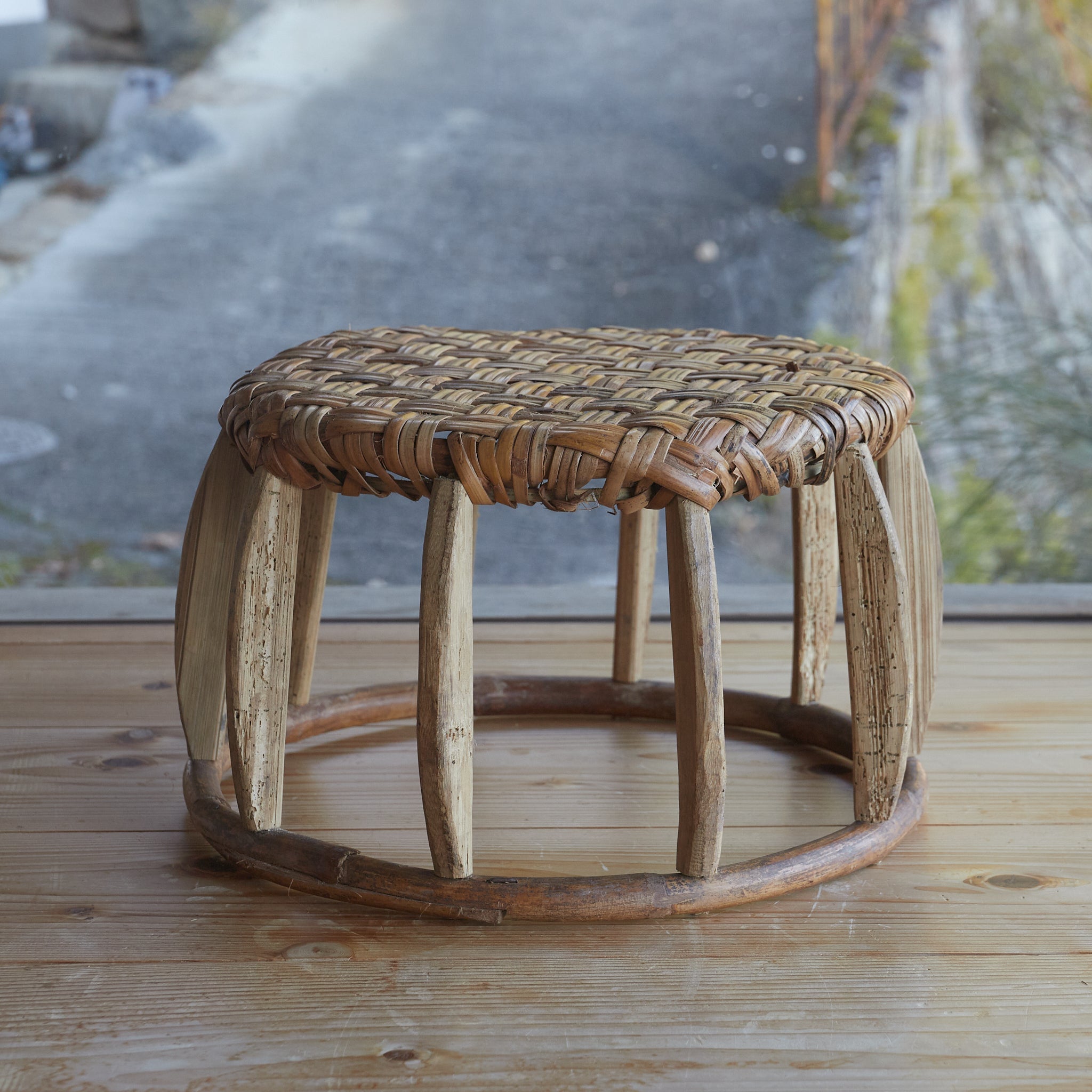 BAMBOO-WOVEN LOW STOOL, Yao, a3, Early Modern Period(16th–19th centuries)