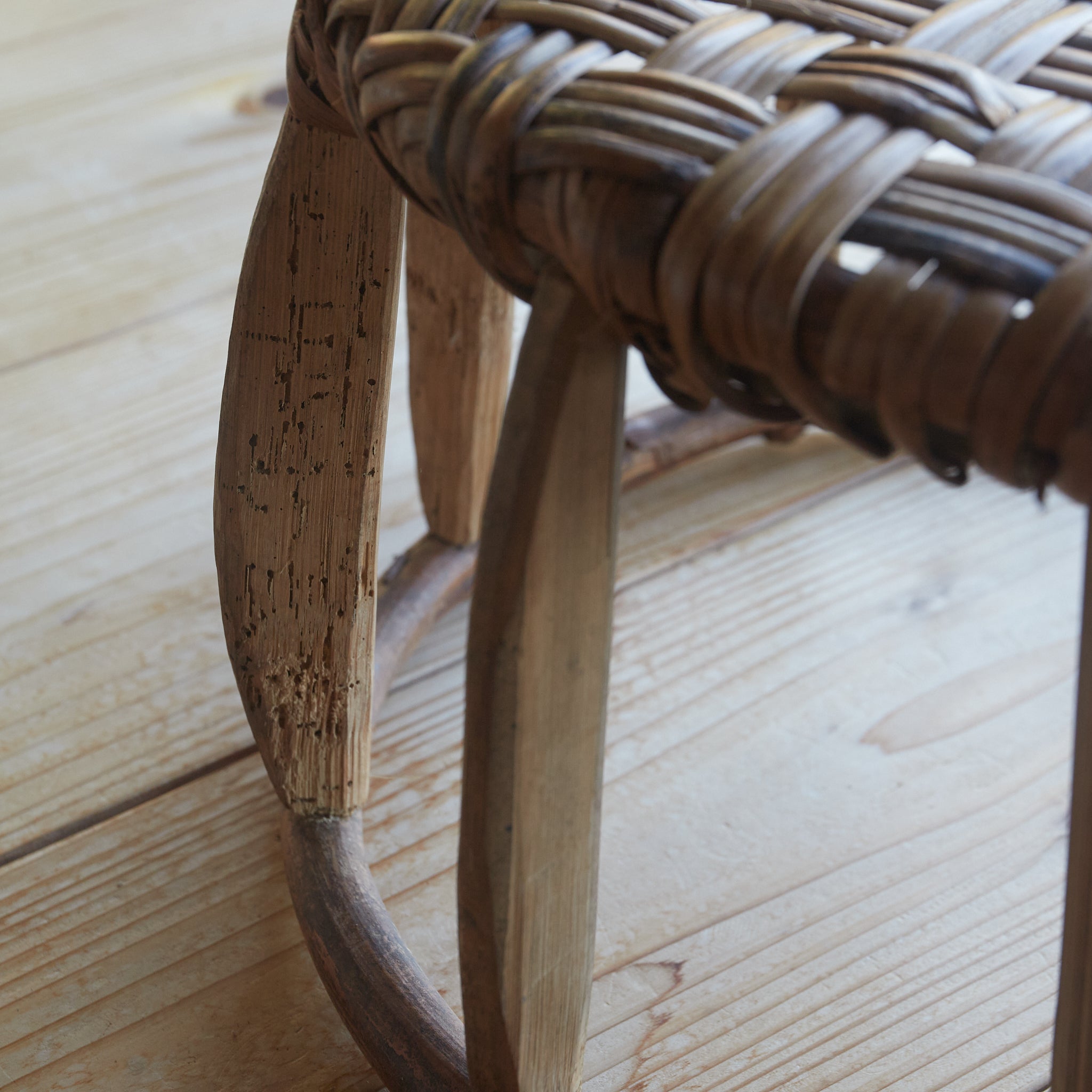 BAMBOO-WOVEN LOW STOOL, Yao, a3, Early Modern Period(16th–19th centuries)