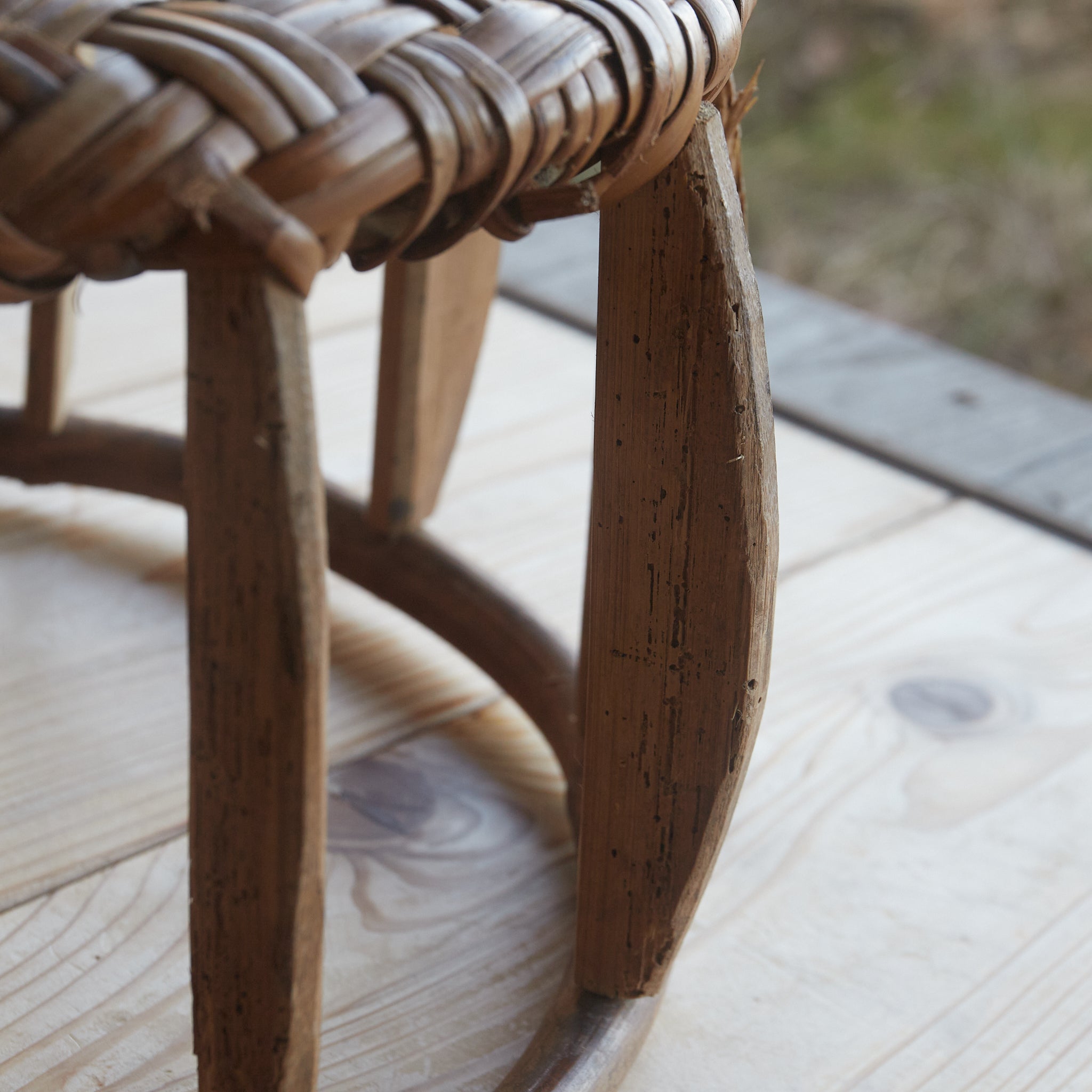 BAMBOO-WOVEN LOW STOOL, Yao, a3, Early Modern Period(16th–19th centuries)