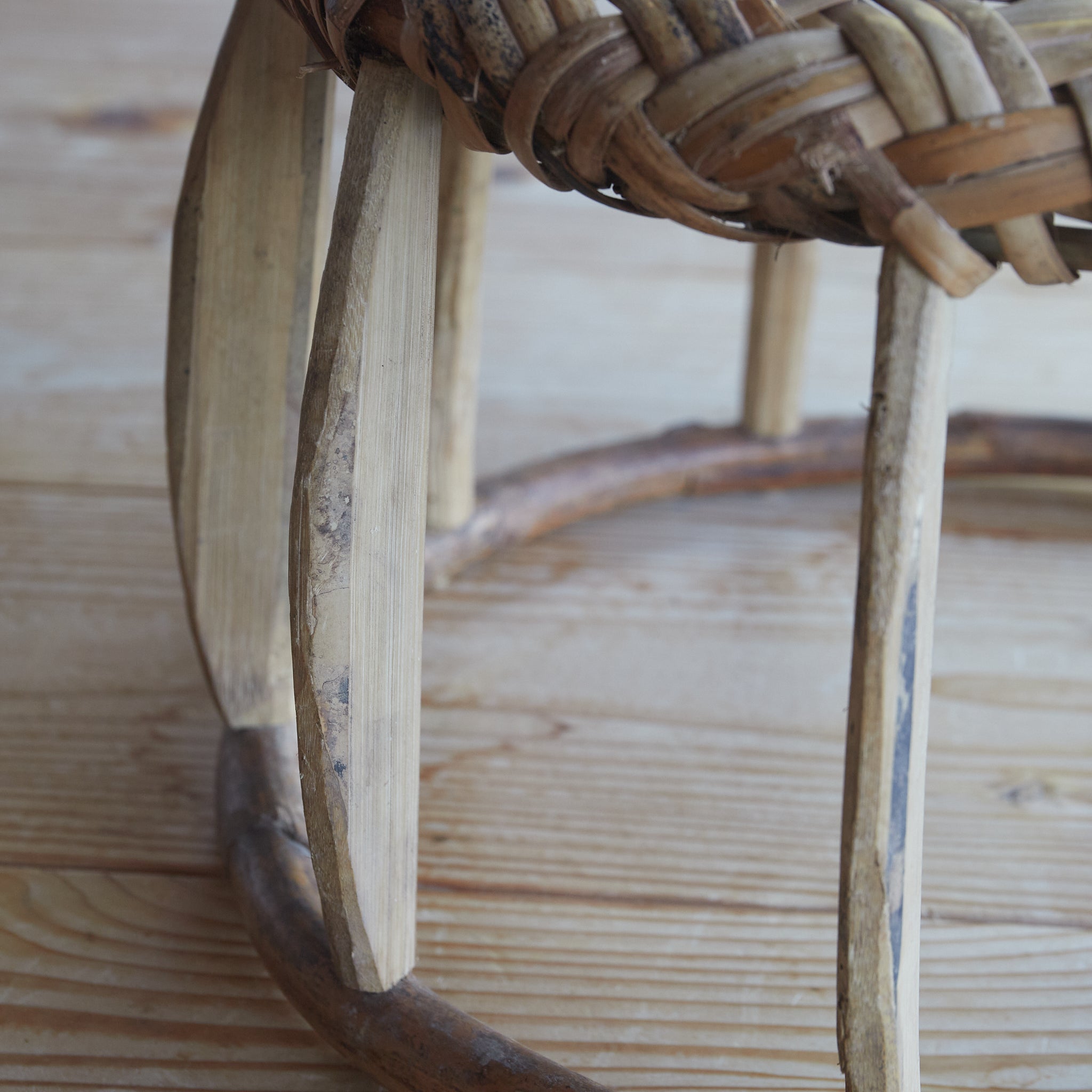 BAMBOO-WOVEN LOW STOOL, Yao, a3, Early Modern Period(16th–19th centuries)