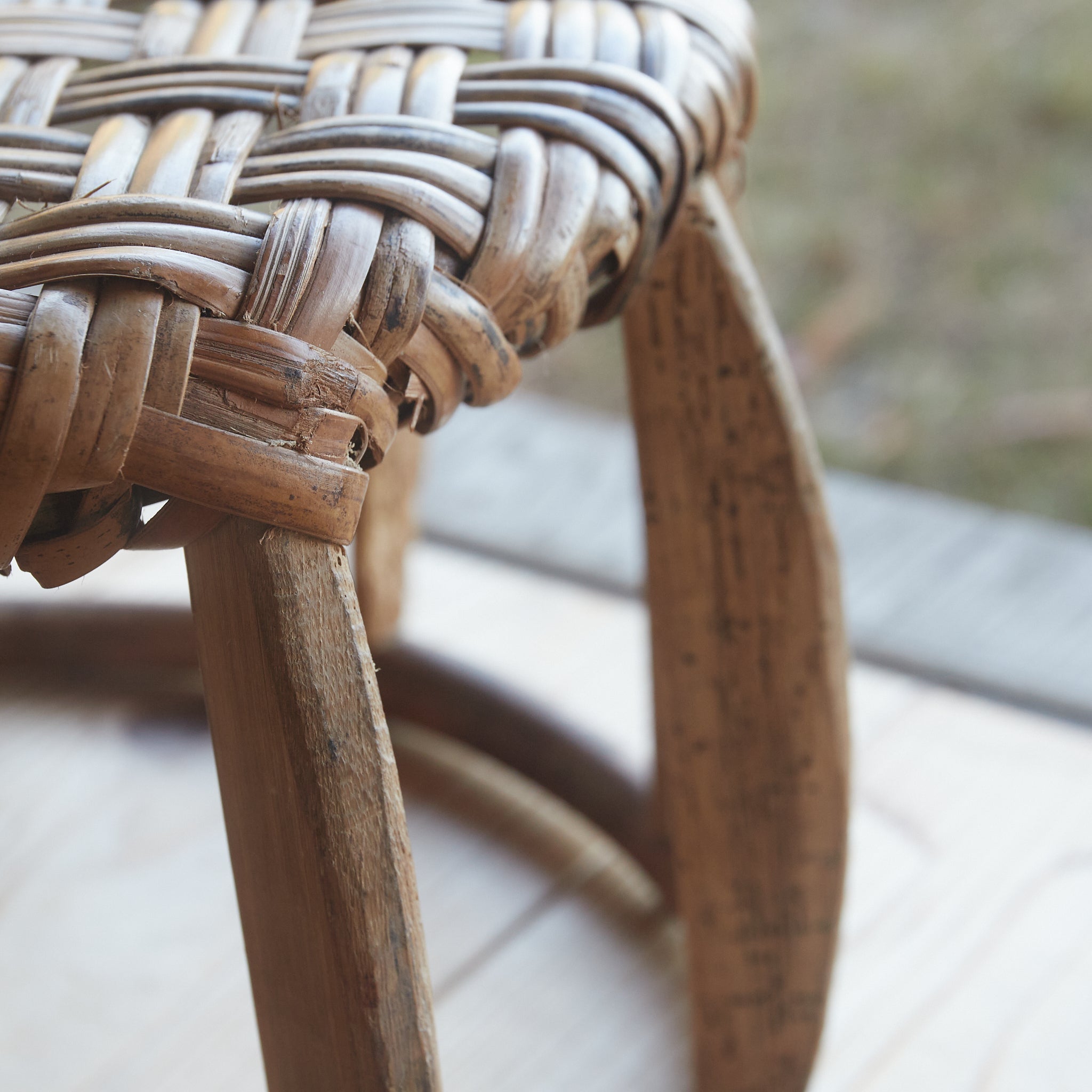BAMBOO-WOVEN LOW STOOL, Yao, a3, Early Modern Period(16th–19th centuries)
