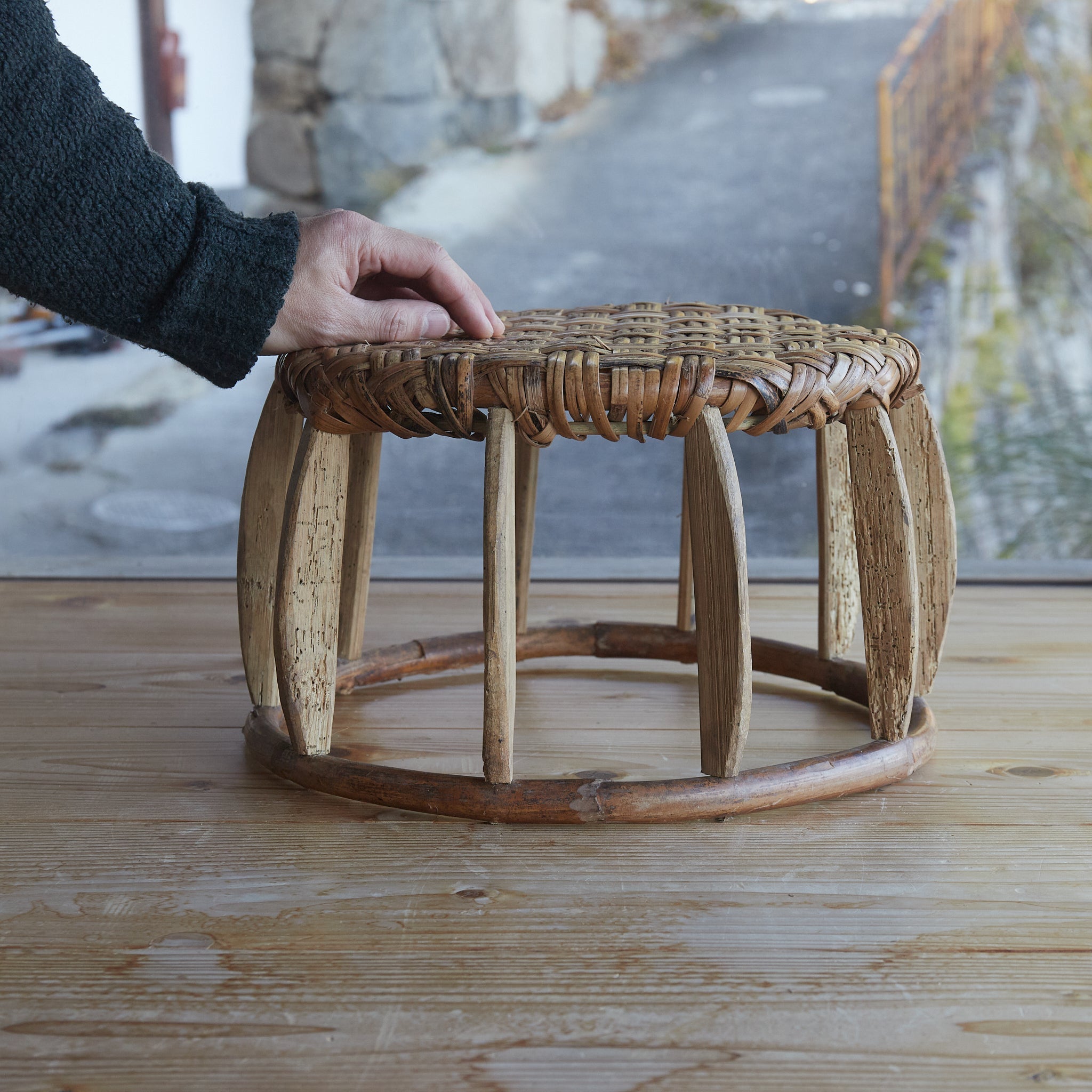 BAMBOO-WOVEN LOW STOOL, Yao, a3, Early Modern Period(16th–19th centuries)