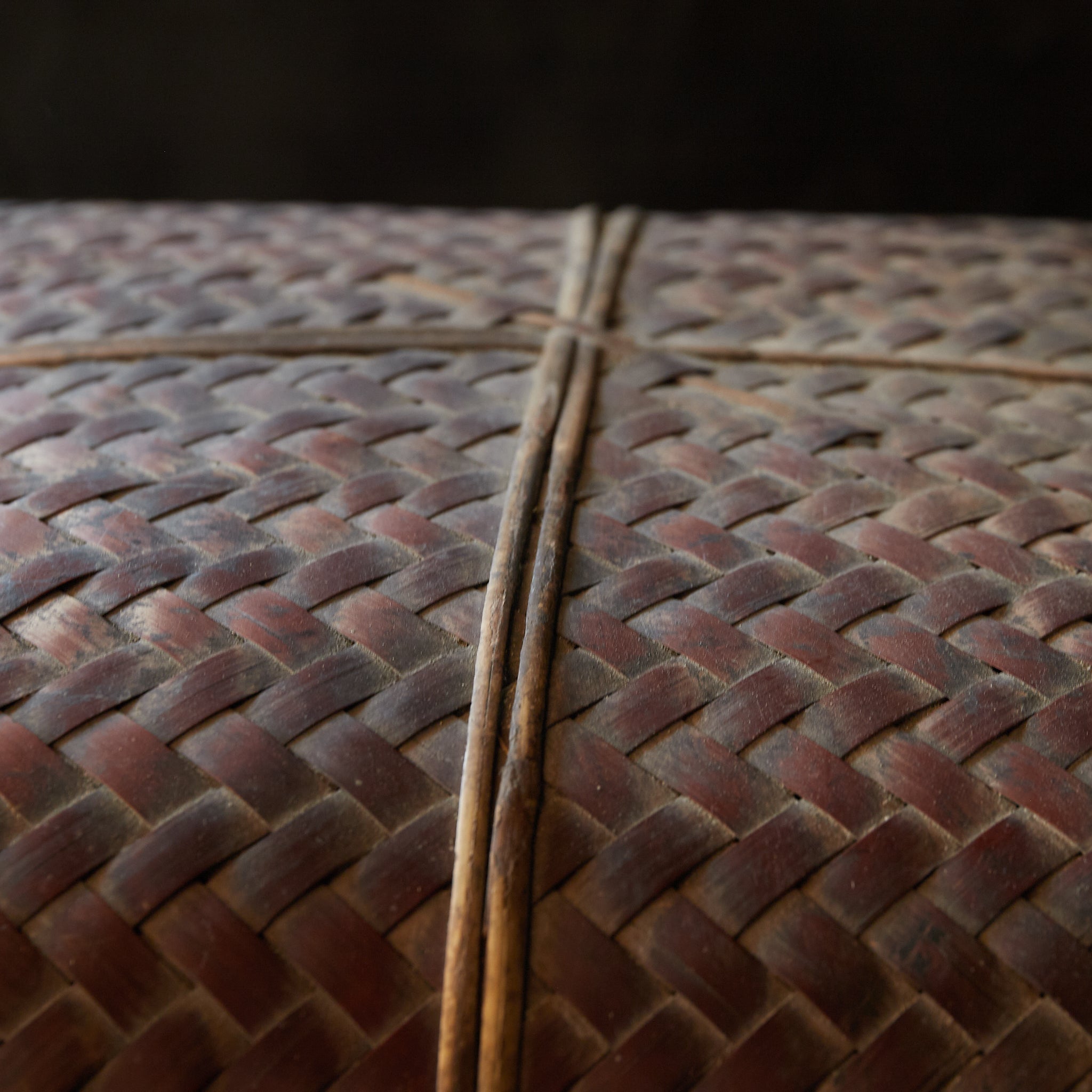 LARGE KUDZU BASKET / TEA BOX, Edo–Meiji Period(1603–1912CE)