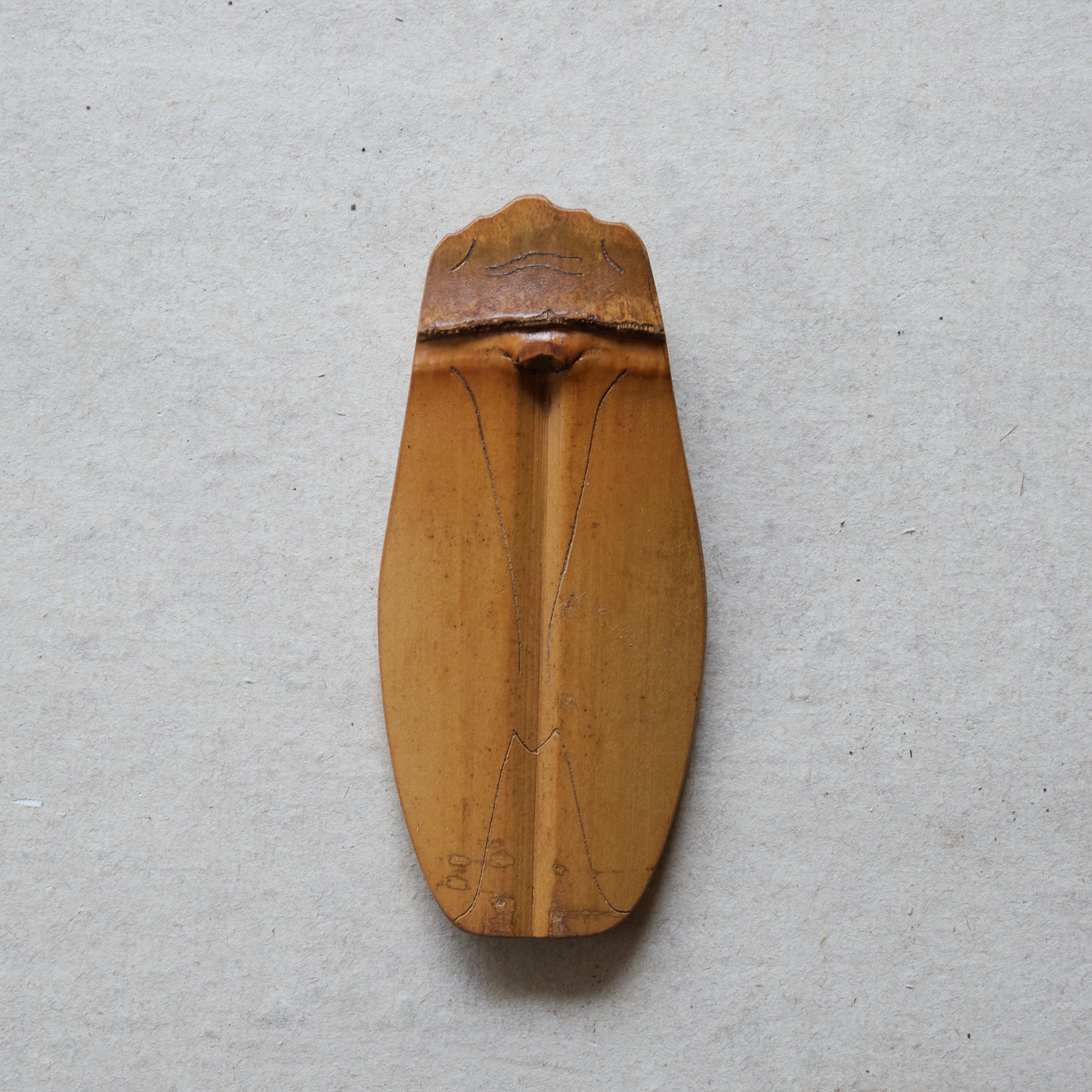 CICADA-SHAPED BAMBOO TEA SCOOP, Meiji Period(1868–1912CE)