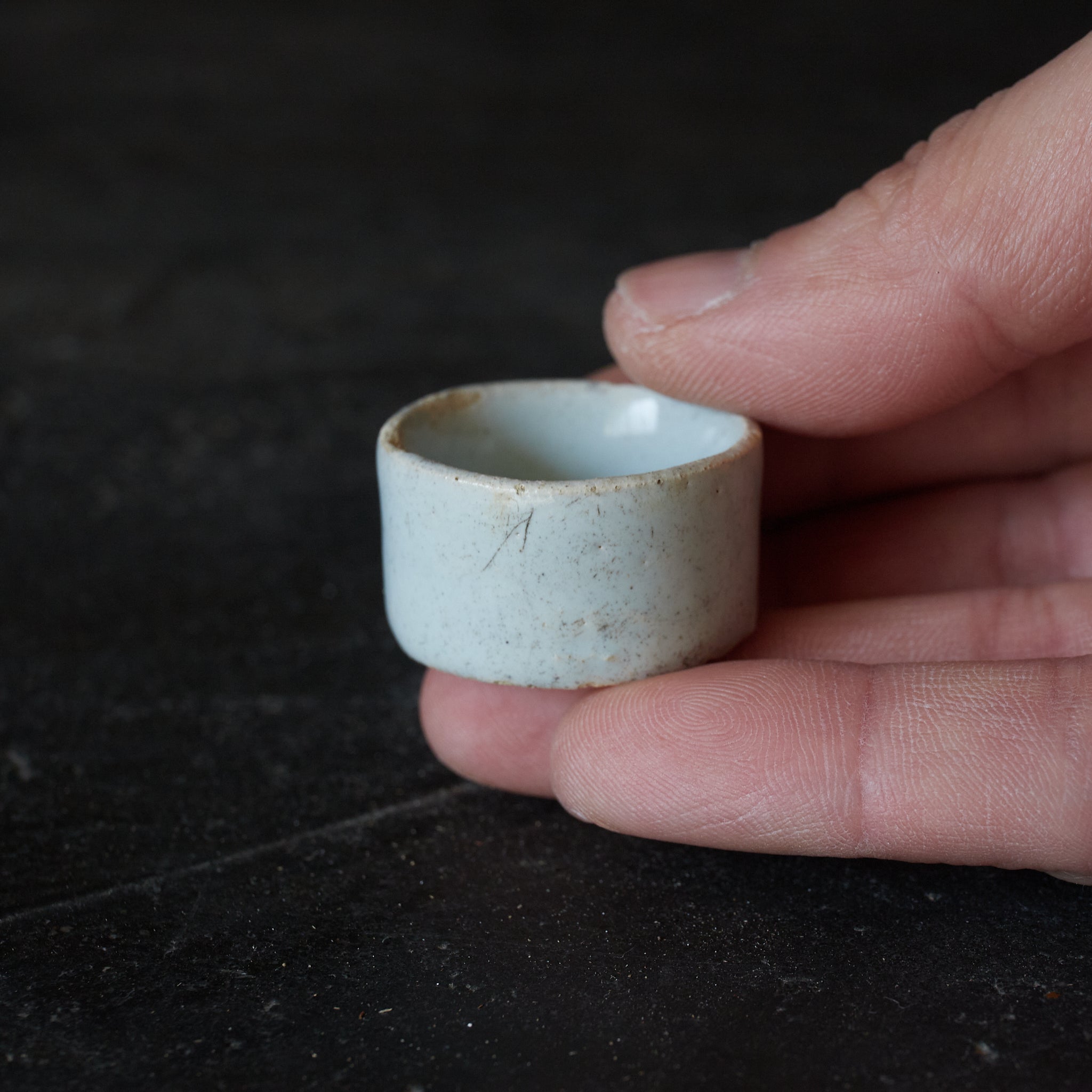 SMALL CUP, Delftware, white-glazed, 3, Dutch Antique, Early Modern Period(16th–19th centuries)