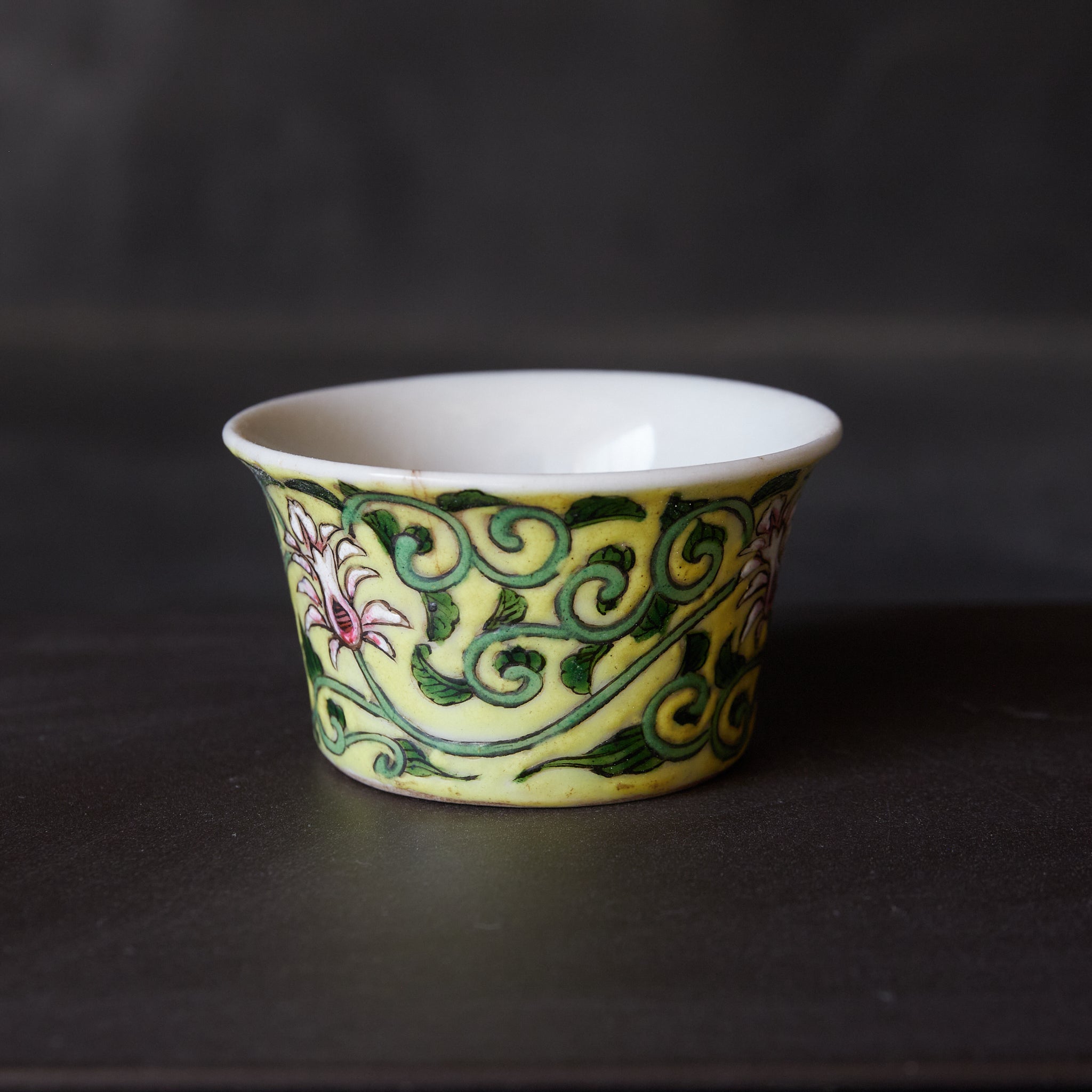 CUP, With Famille Rose floral and plant design, Qing Dynasty(1616–1911CE)