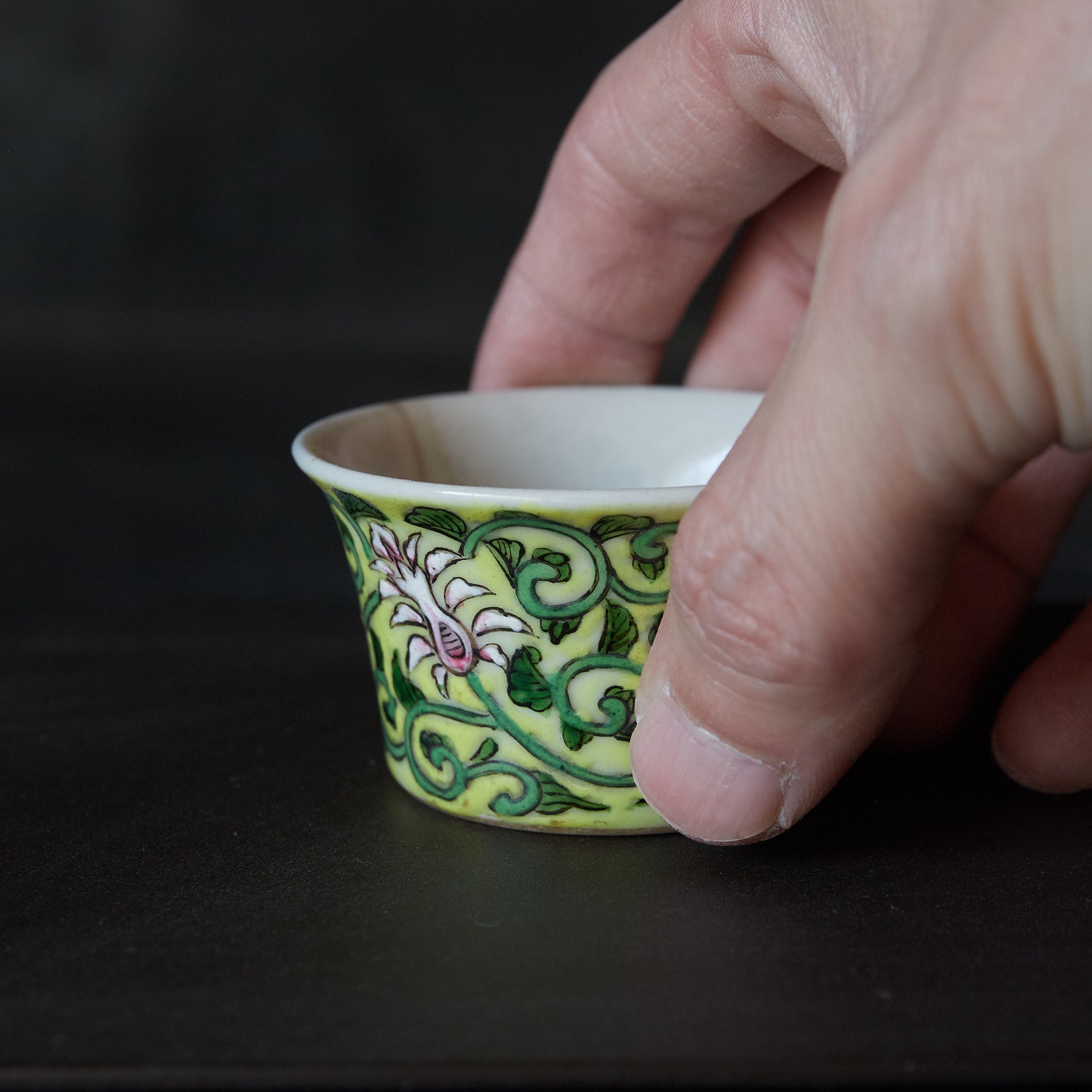 CUP, With Famille Rose floral and plant design, Qing Dynasty(1616–1911CE)