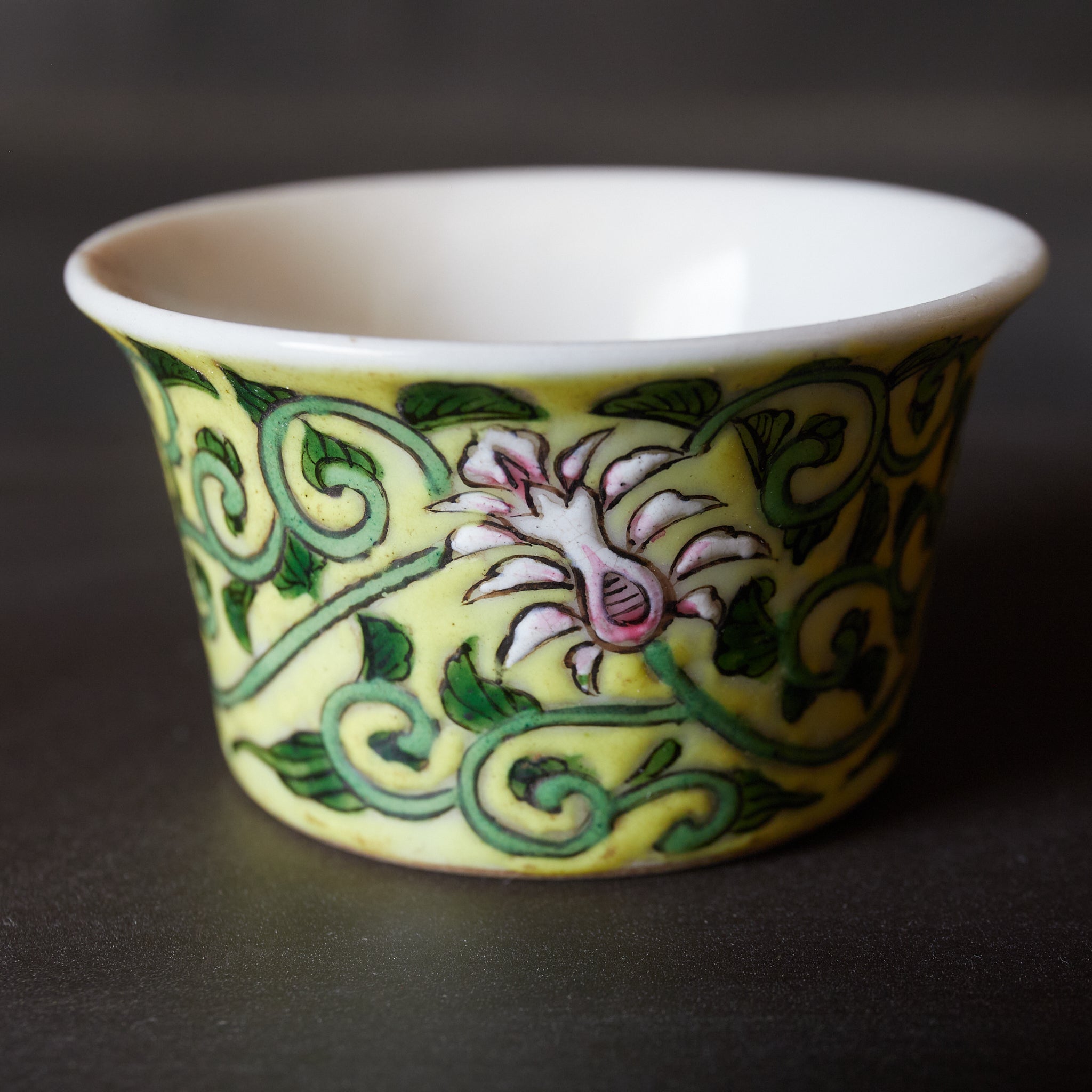 CUP, With Famille Rose floral and plant design, Qing Dynasty(1616–1911CE)