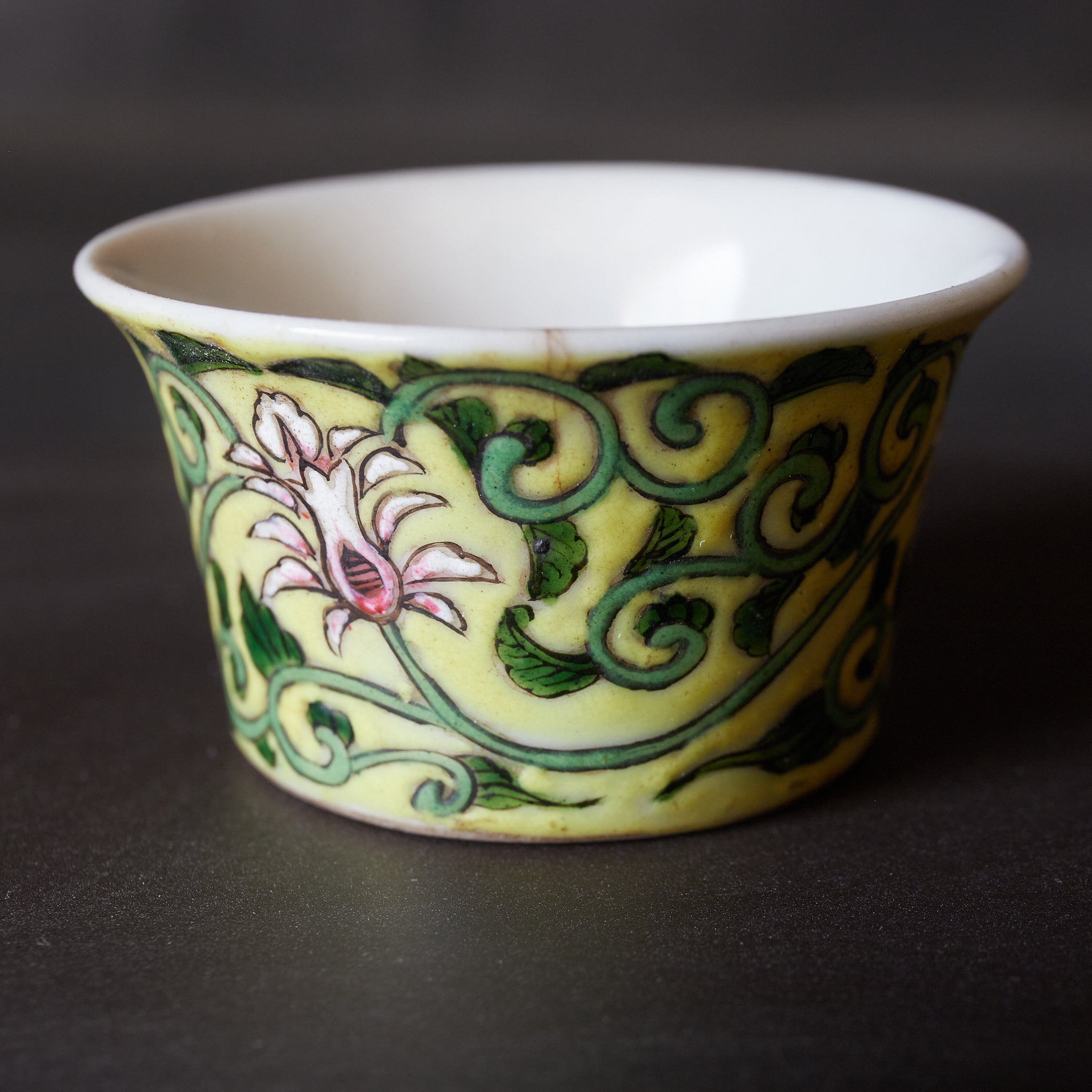 CUP, With Famille Rose floral and plant design, Qing Dynasty(1616–1911CE)