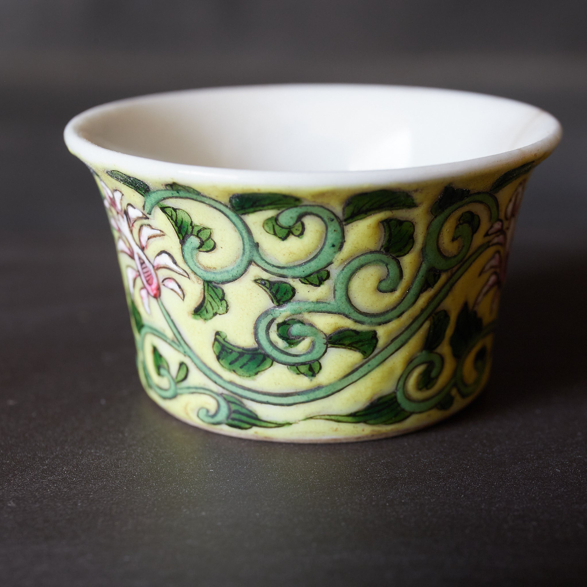 CUP, With Famille Rose floral and plant design, Qing Dynasty(1616–1911CE)