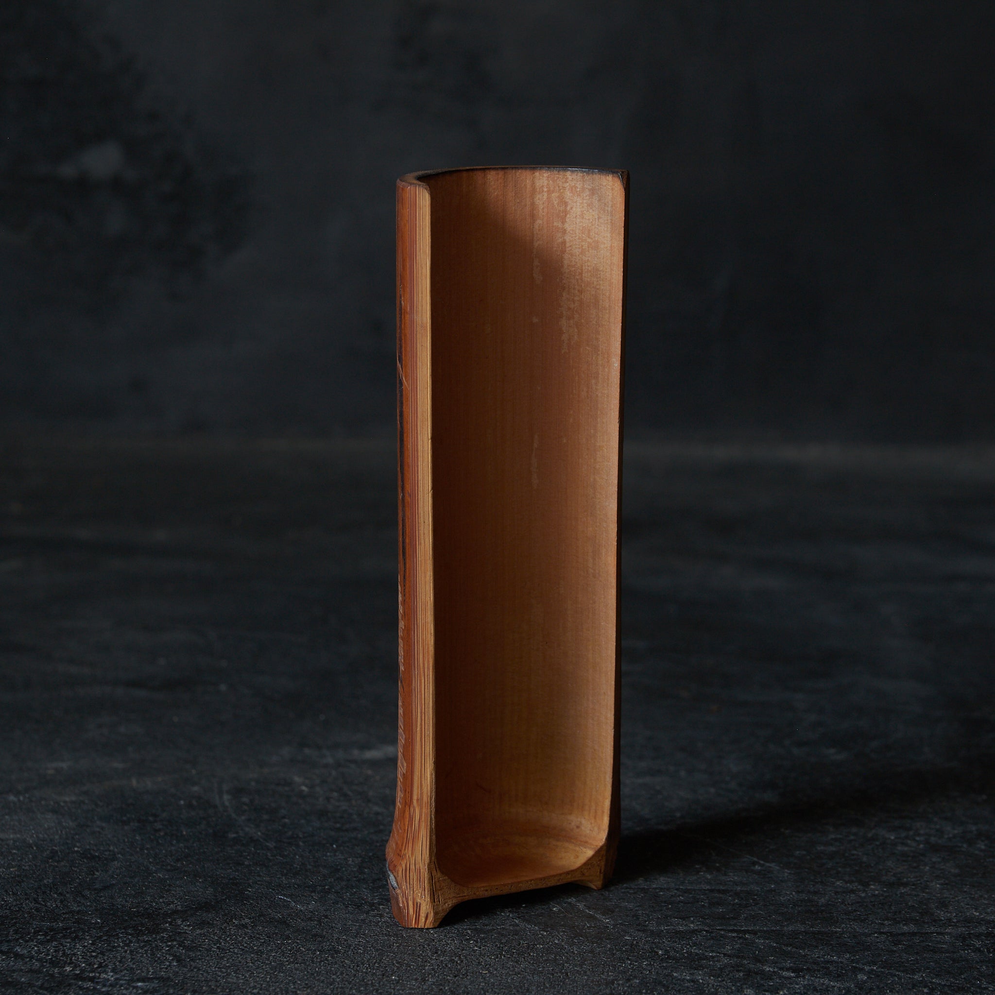 BAMBOO TEA SCOOP, Carved with landscape design, Meiji Period(1868–1912CE)