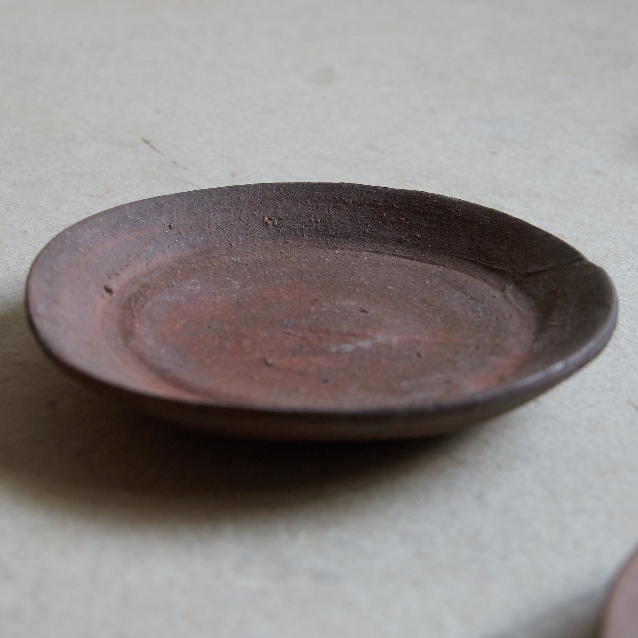 ASSIETTE À DESSERT, Bizen, ensemble de 5, Période Meiji–Taisho(1868–1926 apr. J.-C.)