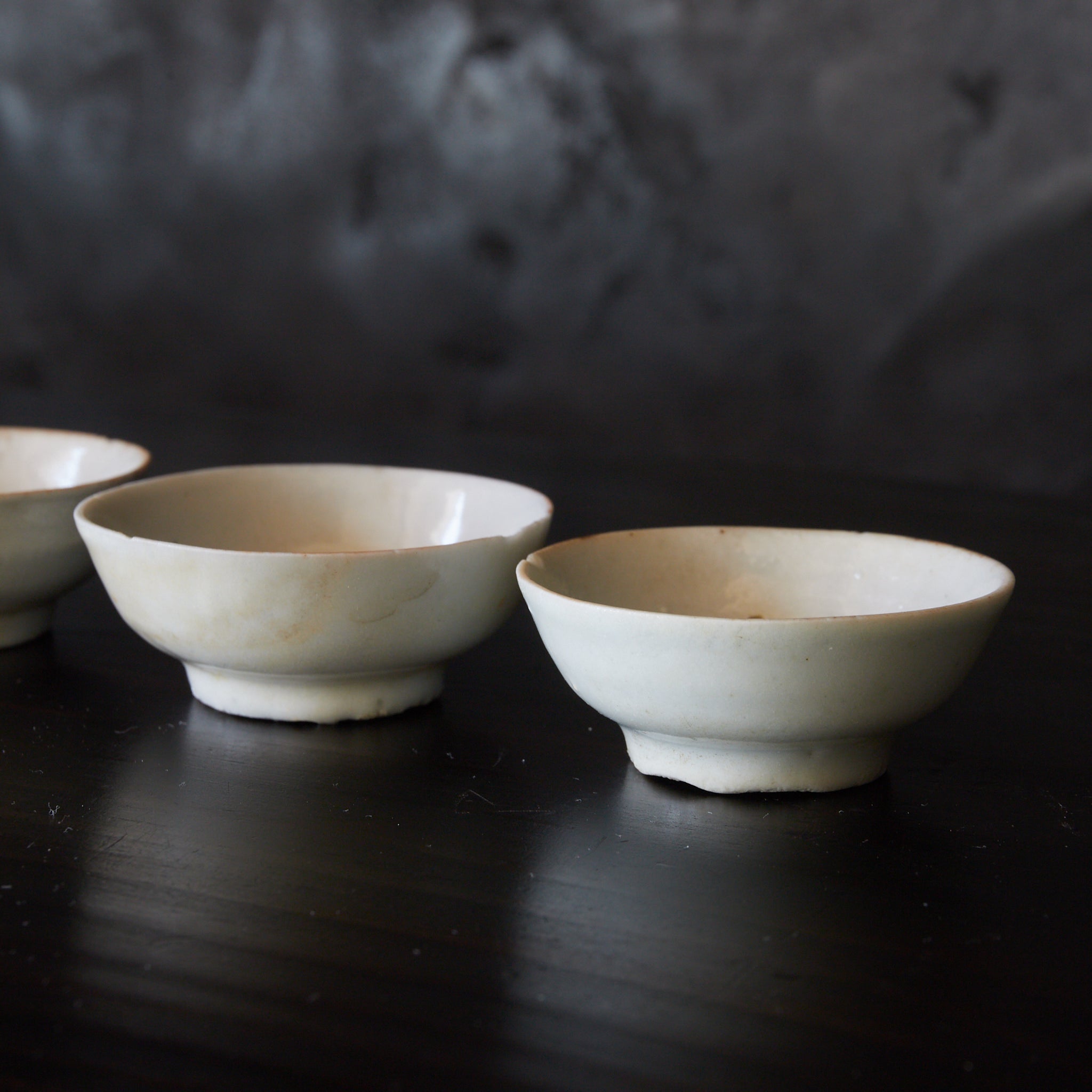TAZA PARA SENCHA, Porcelana blanca, juego de 8, Dinastía Ming(1368–1644 d. C.)