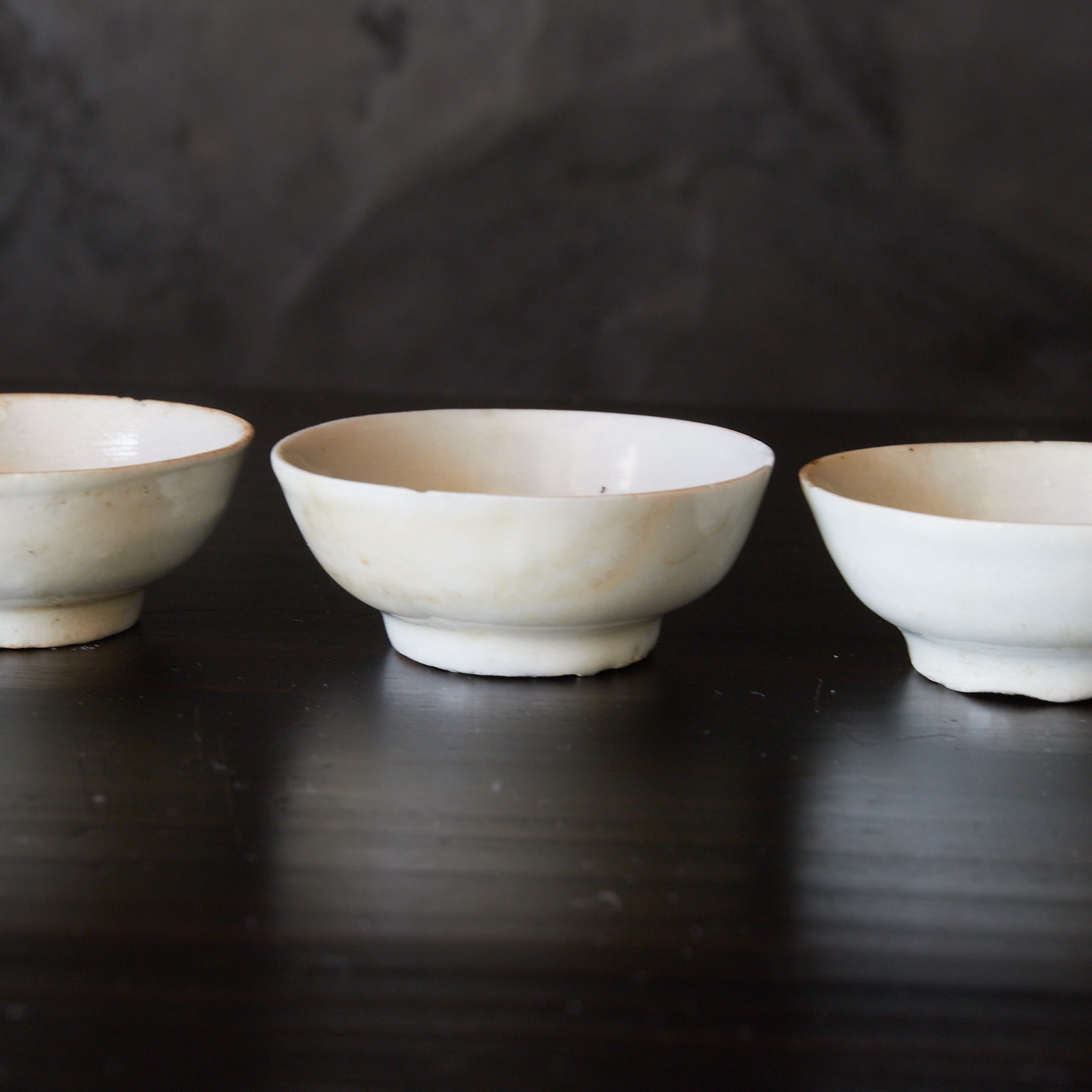 TAZA PARA SENCHA, Porcelana blanca, juego de 8, Dinastía Ming(1368–1644 d. C.)