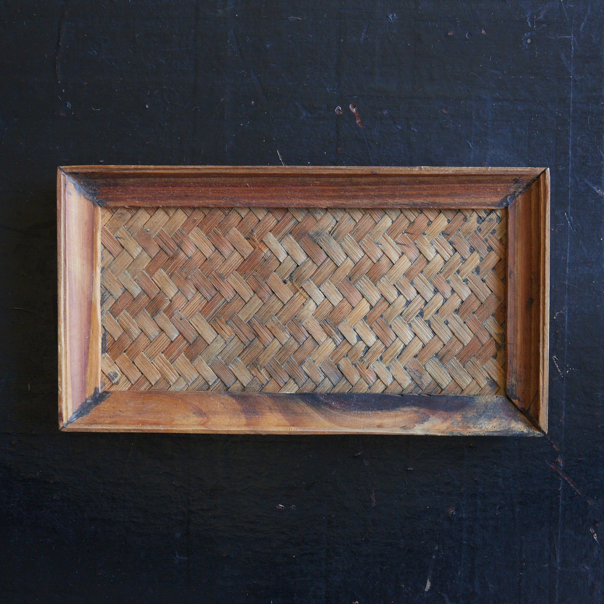 TEA TRAY, With ajiro design, Taisho–Showa Period(1912–1989CE)