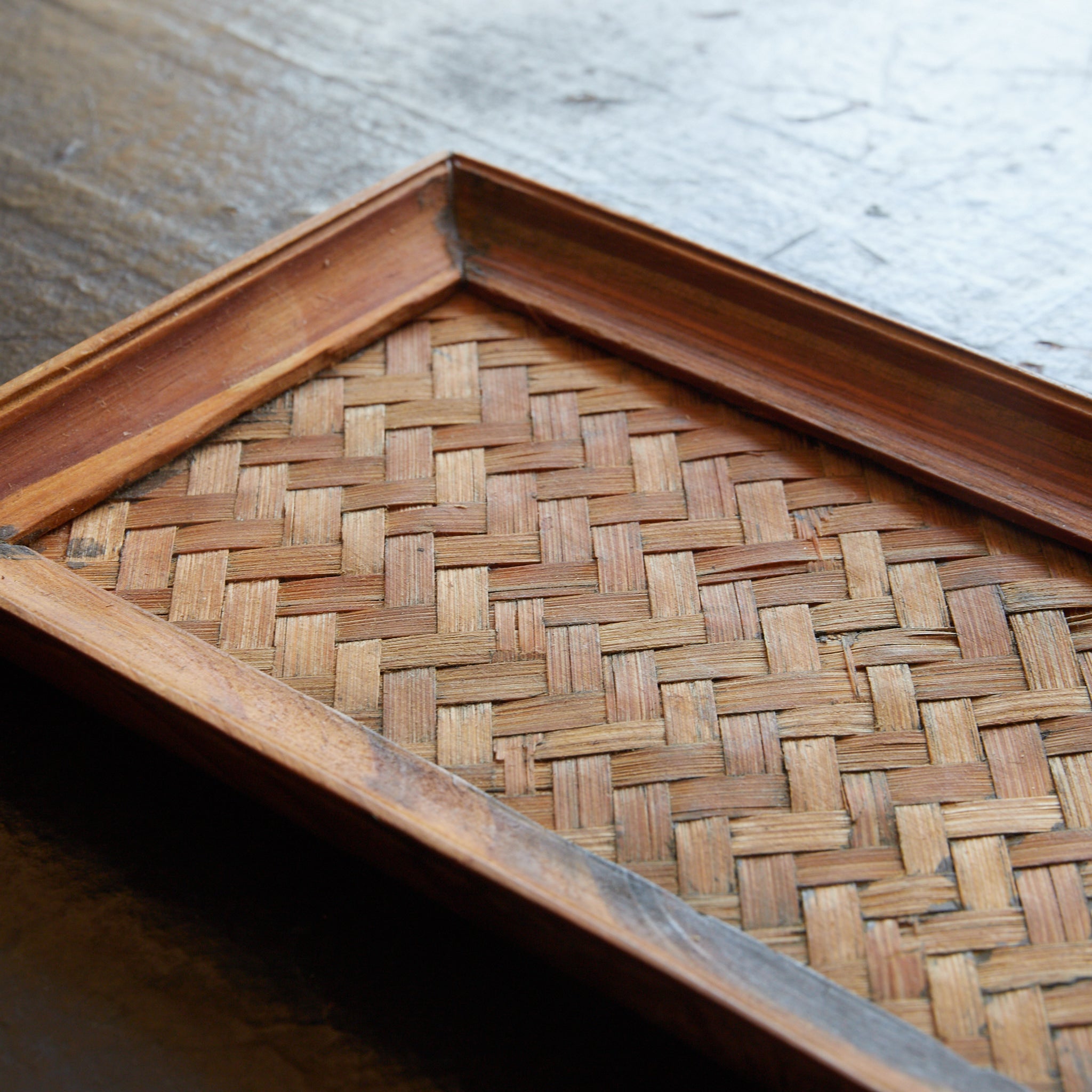 TEA TRAY, With ajiro design, Taisho–Showa Period(1912–1989CE)