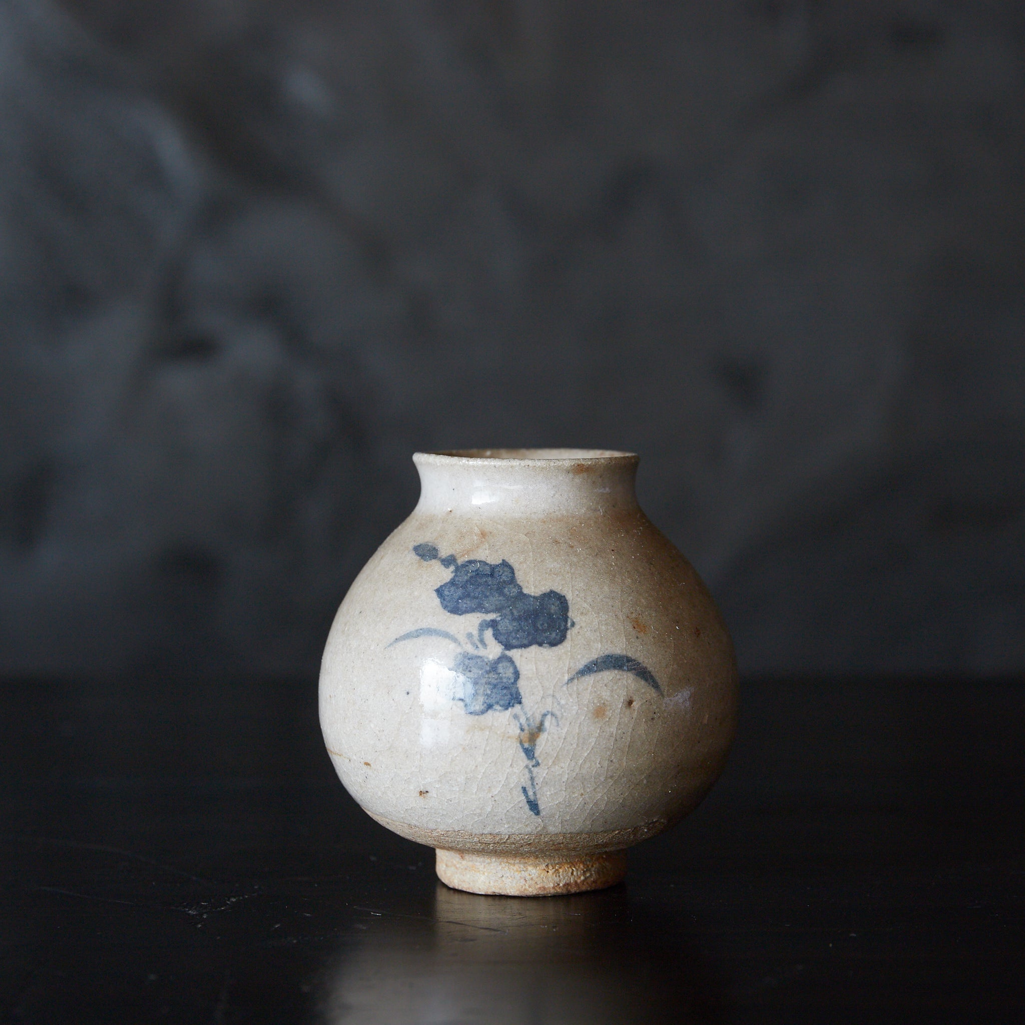 江戸時代 古民窯 染付花文小壺（1603–1867CE） | 入蘆花（ロカニイル）