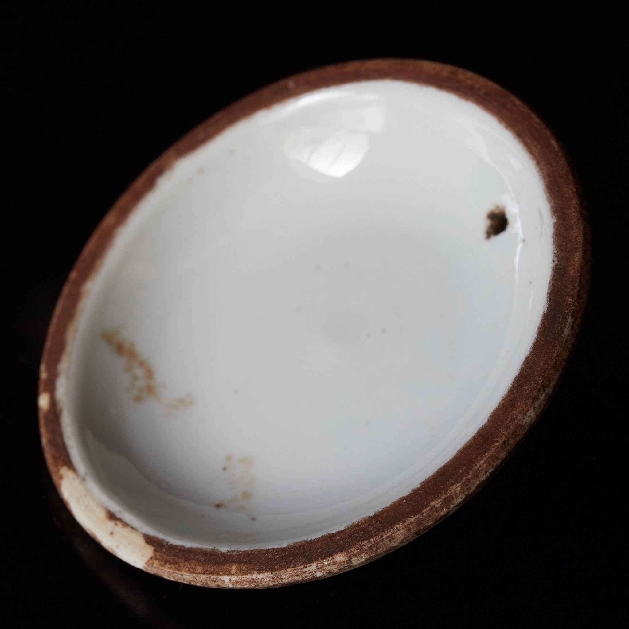 江戸時代 古伊万里 白磁染付桐文横手急須(1603–1867CE)