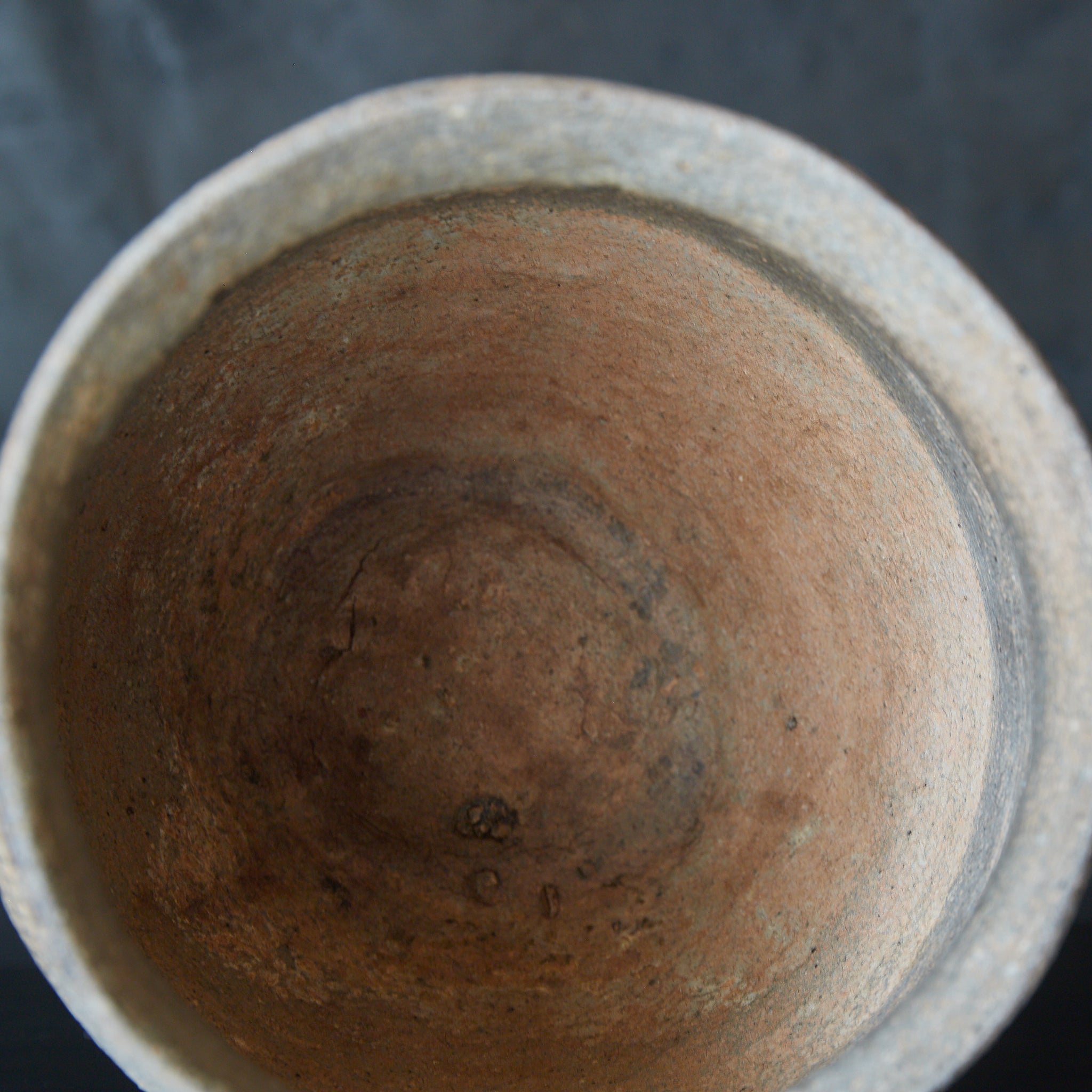 春秋戦国–漢代 布目文硬陶腰壺 みたて水指 木箱付(770BCE–220CE)