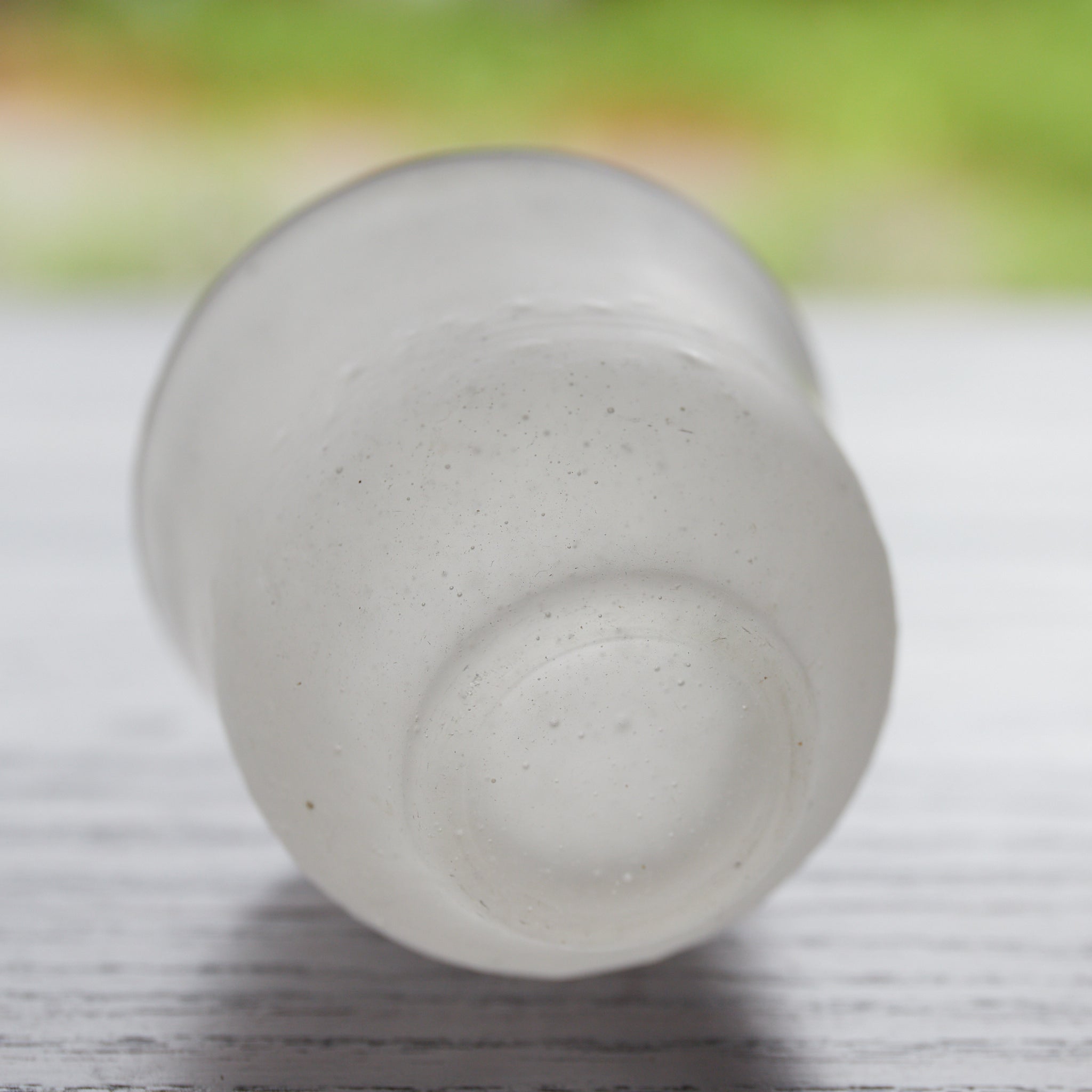 COPA DE VIDRIO ANTIGUO CON BURBUJAS, Juego de 4, Período Showa(1926–1989 d. C.)