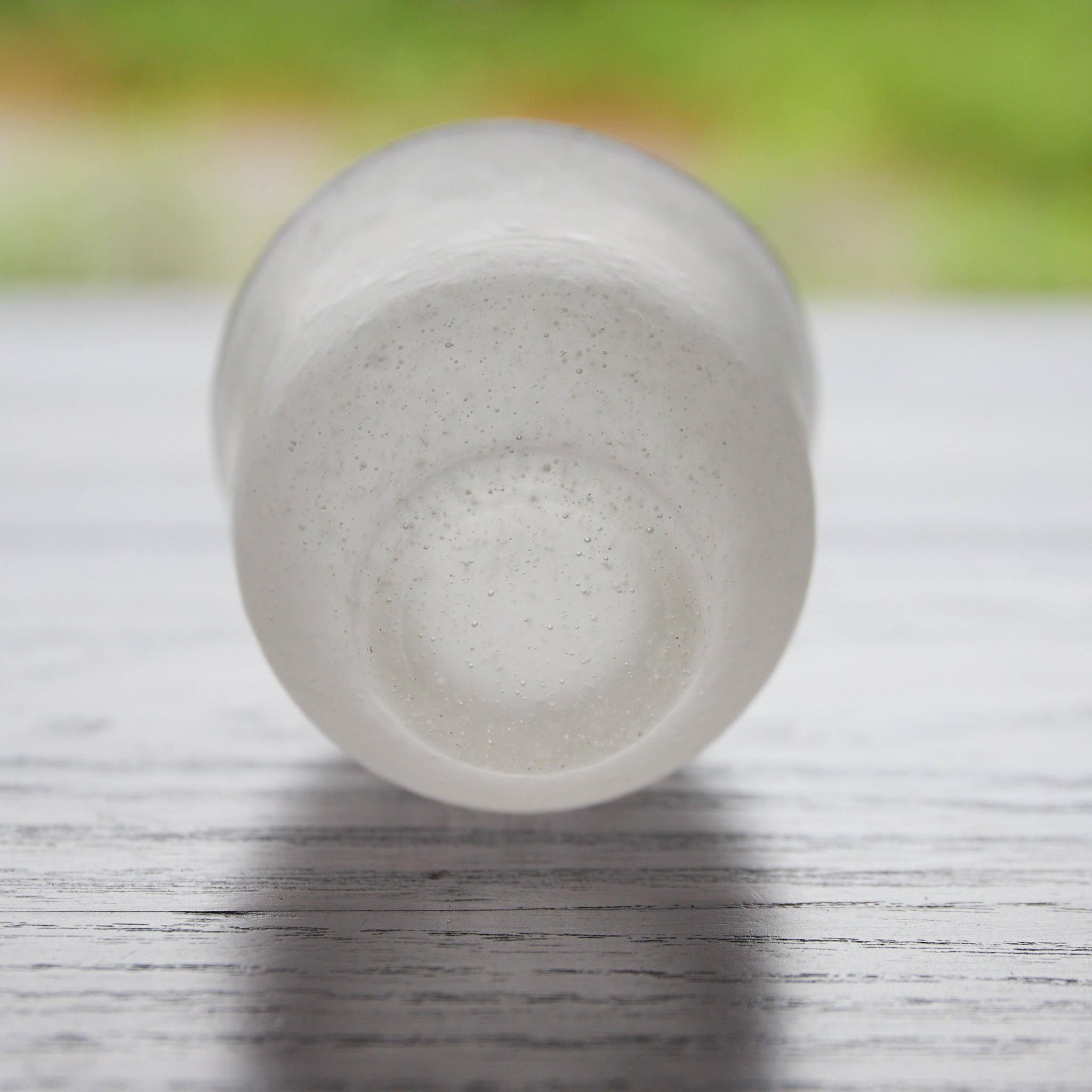 COPA DE VIDRIO ANTIGUO CON BURBUJAS, Juego de 4, Período Showa(1926–1989 d. C.)