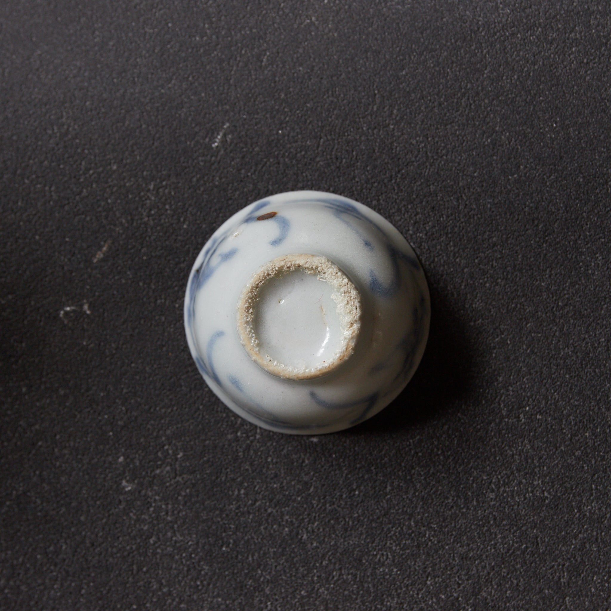 TAZA PARA SENCHA, Porcelana azul y blanca con diseño de hierba de orquídea, juego de 9, Dinastía Ming–Qing(1368–1911 d. C.)