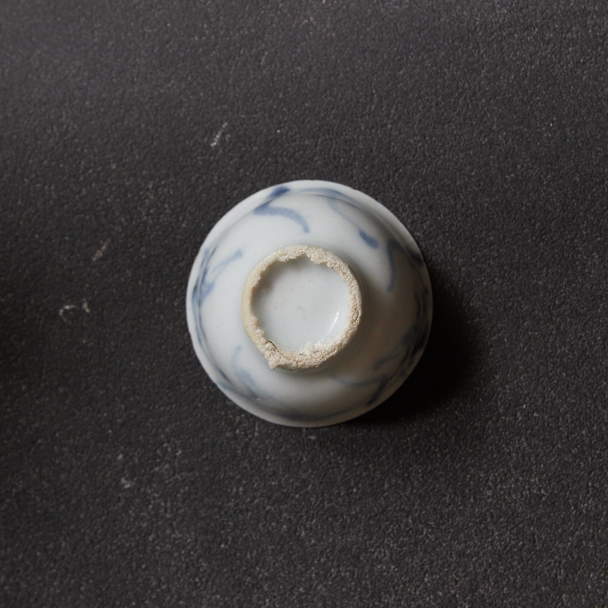 TAZA PARA SENCHA, Porcelana azul y blanca con diseño de hierba de orquídea, juego de 9, Dinastía Ming–Qing(1368–1911 d. C.)