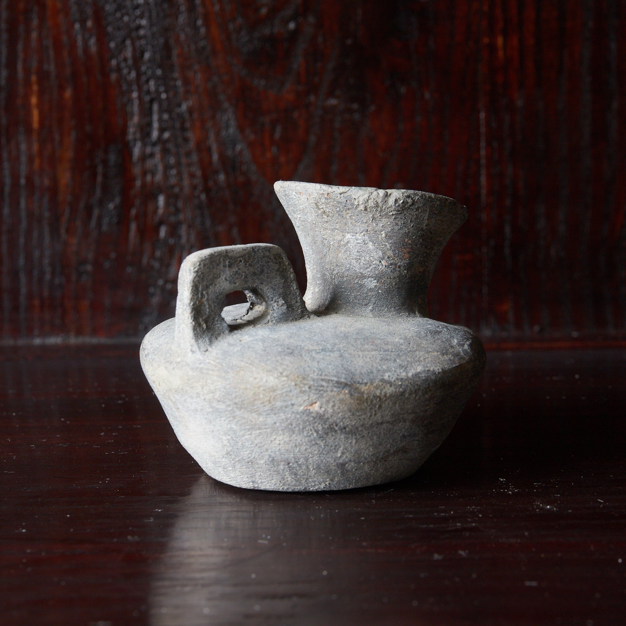 BOTELLA PLANA, Cerámica Sue, Período Nara–Heian(710–1185 d. C.)