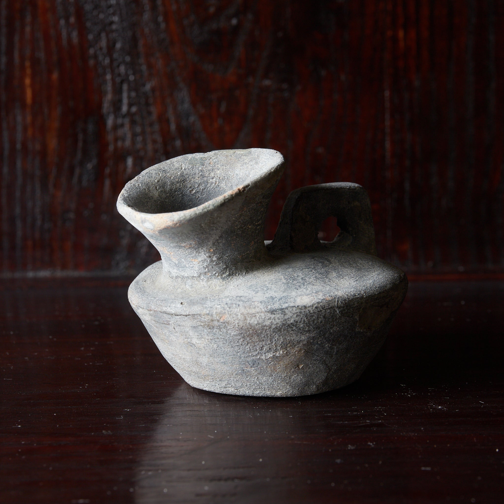 BOTELLA PLANA, Cerámica Sue, Período Nara–Heian(710–1185 d. C.)