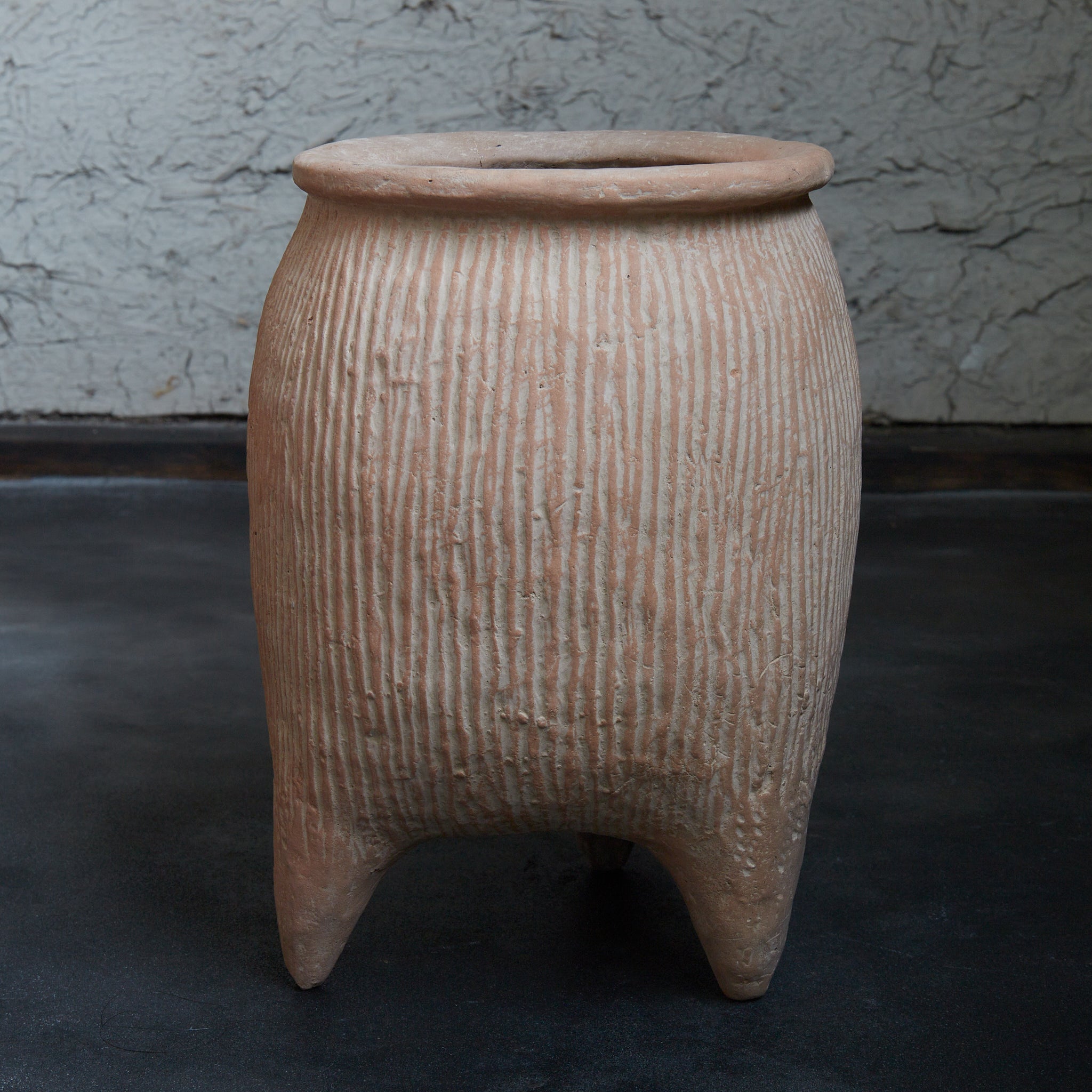 LI, Red-fired, With wooden box, Shaanxi Longshan Culture(2500–2000BCE)