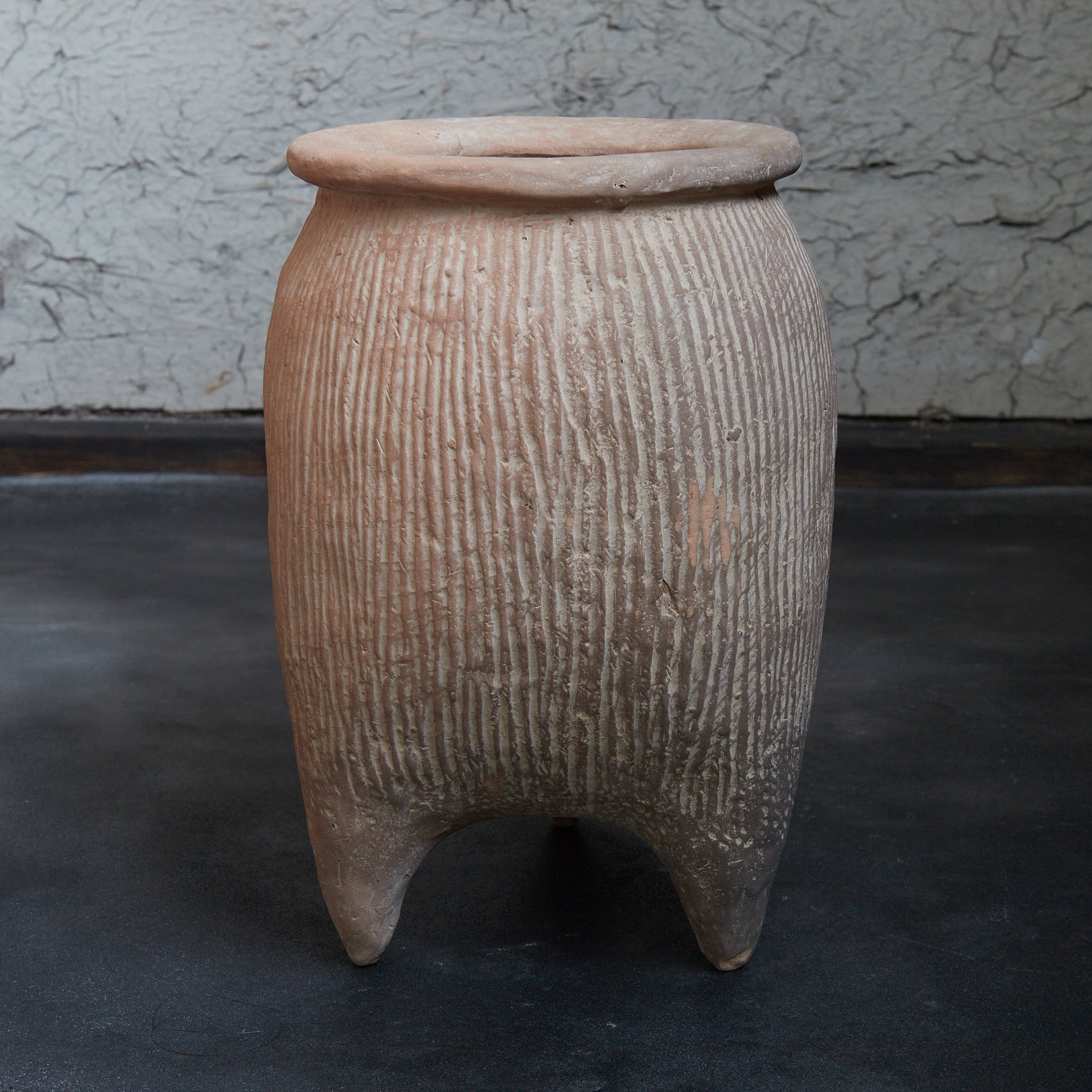 LI, Red-fired, With wooden box, Shaanxi Longshan Culture(2500–2000BCE)