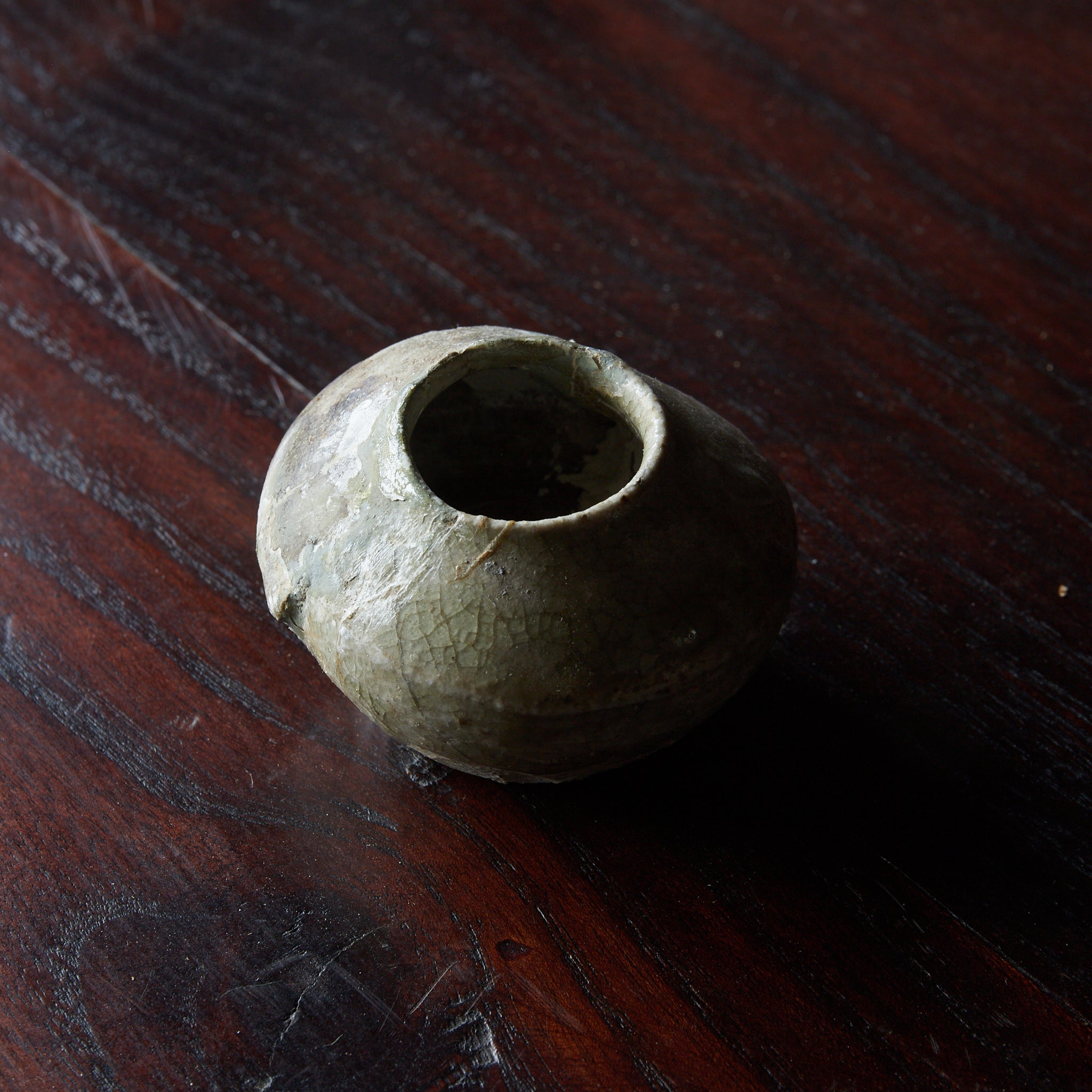 LIDDED BOX BASE, Ko-Seto, Kamakura Period(1185–1333CE)