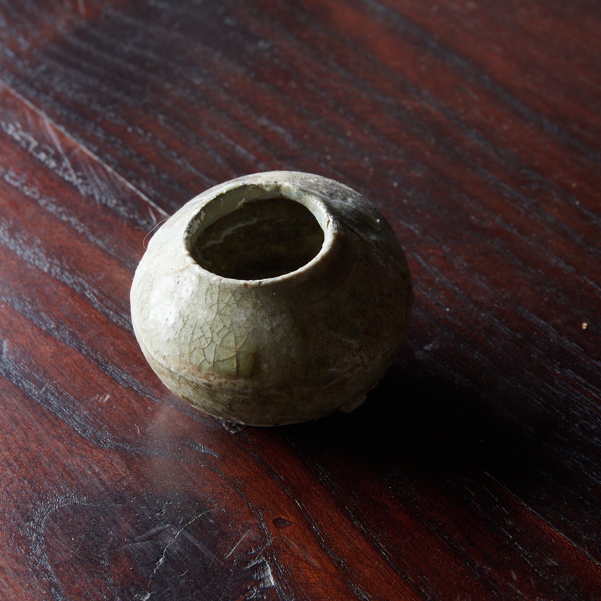 LIDDED BOX BASE, Ko-Seto, Kamakura Period(1185–1333CE)